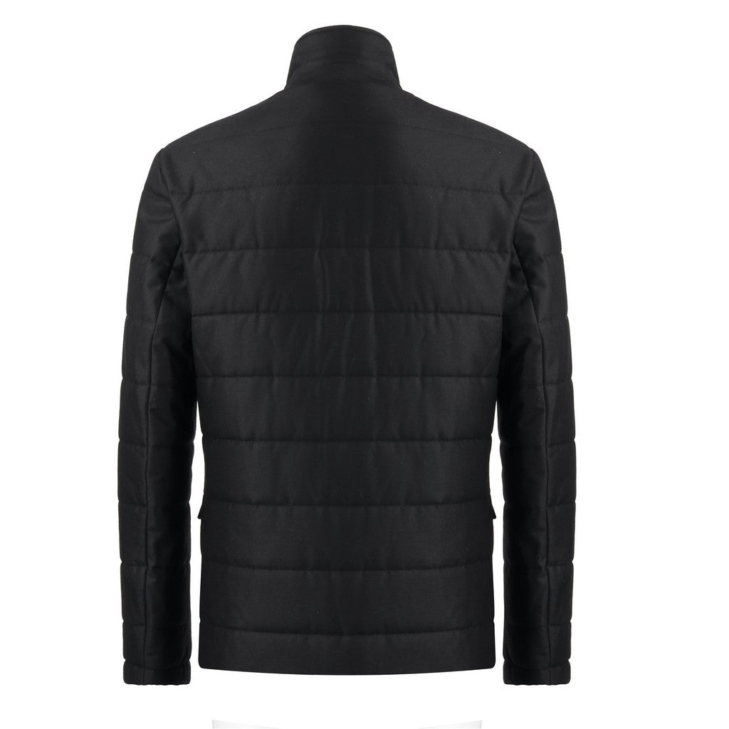 HENRY SARTORIAL Vitale Barberis Canonico Quilted Zipped Jacket BLACK - Henry Bucks