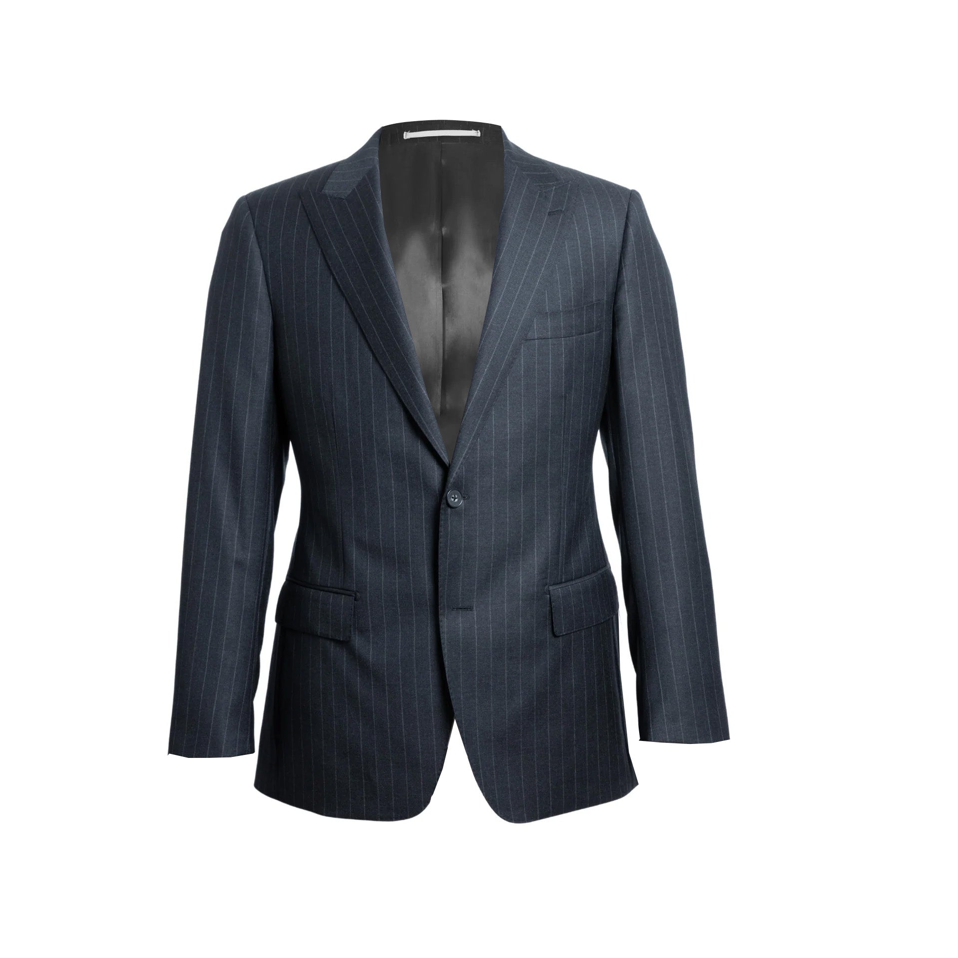 HENRY SARTORIAL Westminster Peak Lapel Suit CHARCOAL STRIPE REG - Henry BucksSuits23AW212089 - CHARSTRP - R - 48