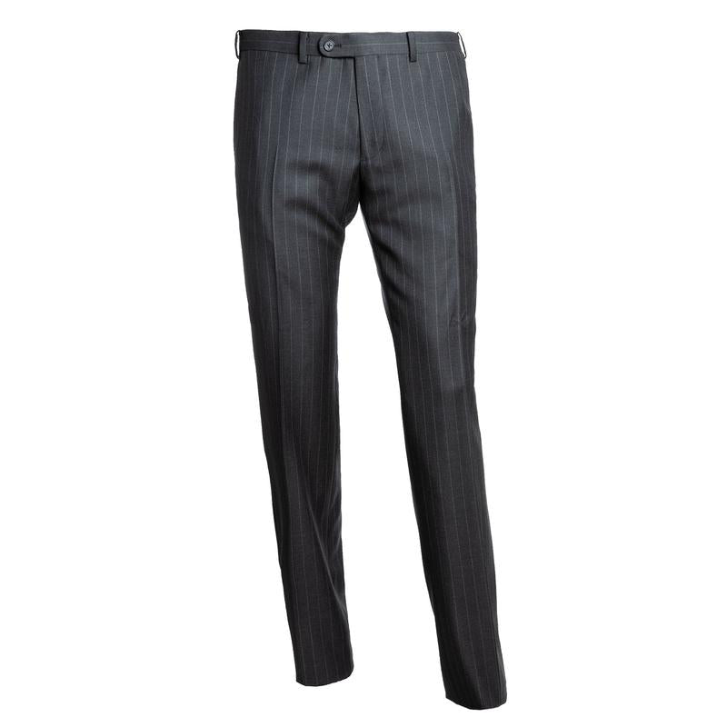 HENRY SARTORIAL Westminster Peak Lapel Suit CHARCOAL STRIPE (Two Trousers) - Henry BucksSuits23AW212090 - CHARSTRP - R - 48