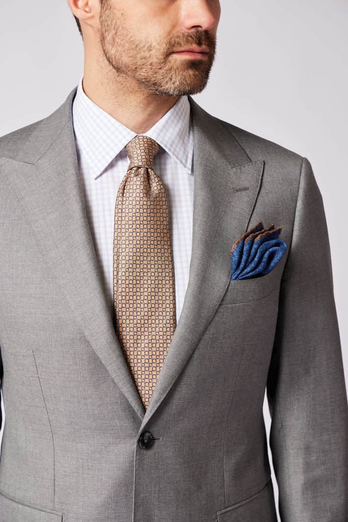 HENRY SARTORIAL Westminster Peak Lapel Suit GREY - Henry BucksSuits23AW212144 - GREY - R - 48