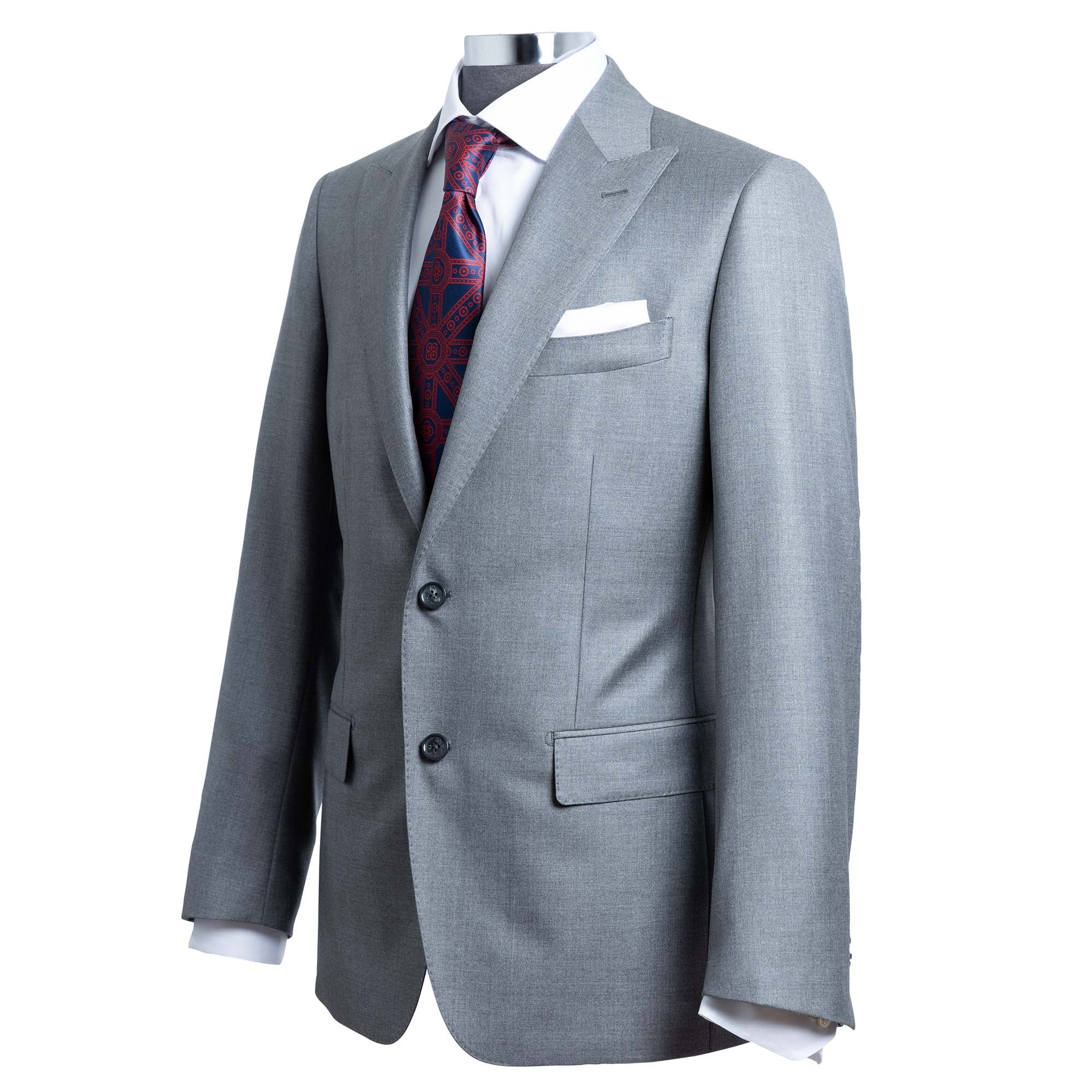 HENRY SARTORIAL Westminster Peak Lapel Suit GREY - Henry BucksSuits23AW212144 - GREY - R - 48