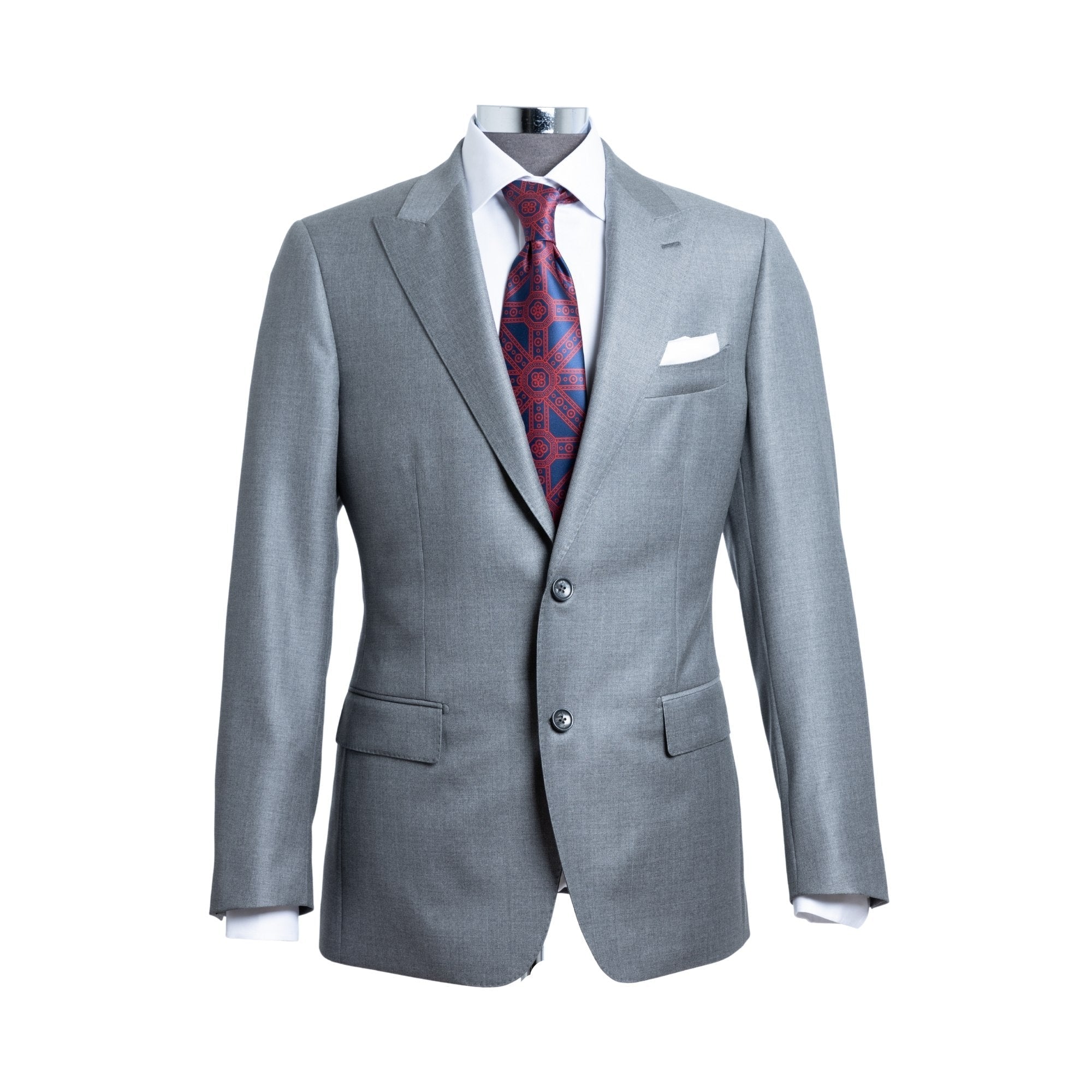 HENRY SARTORIAL Westminster Peak Lapel Suit GREY - Henry BucksSuits23AW212144 - GREY - R - 48