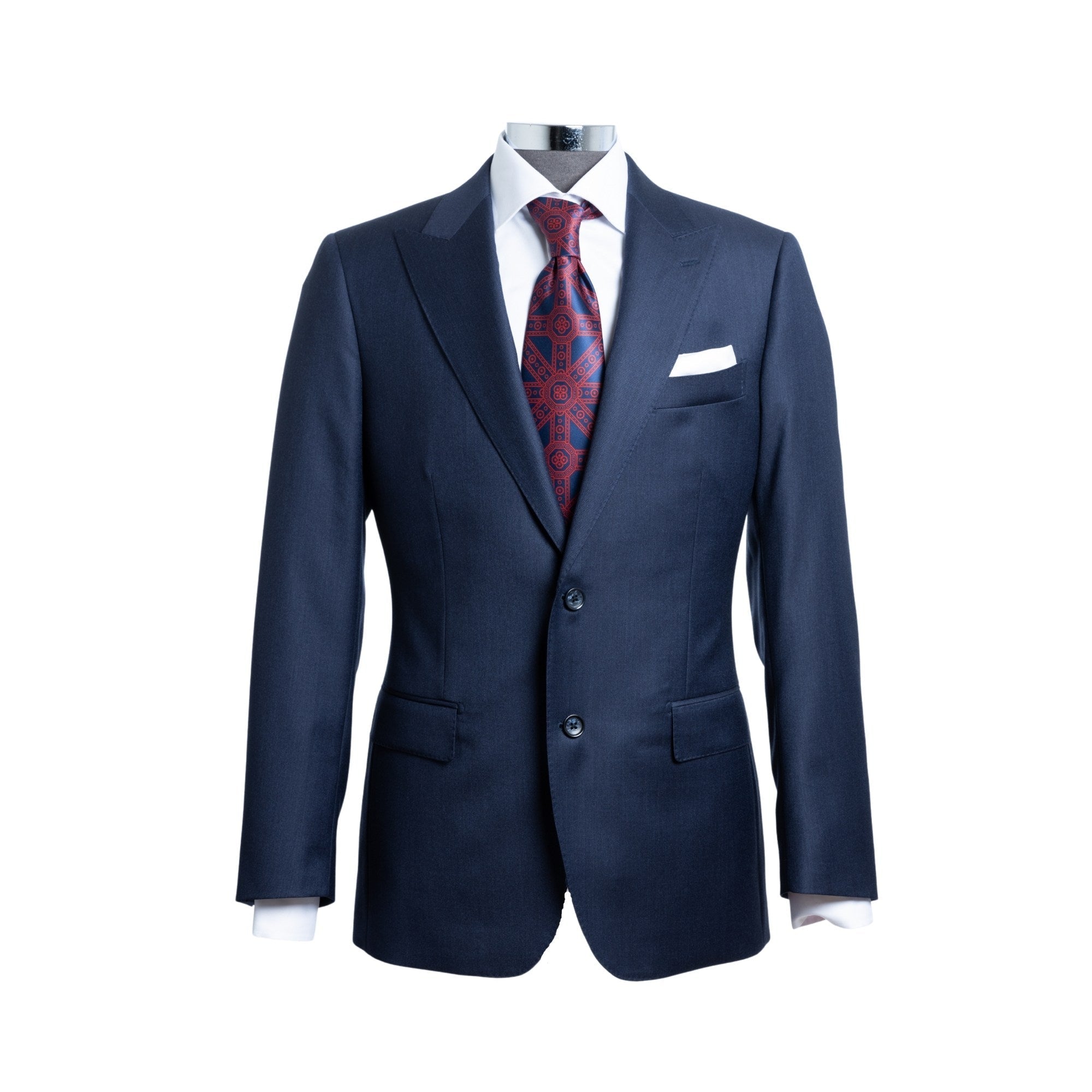 HENRY SARTORIAL Westminster Peak Lapel Suit NAVY - Henry BucksSuits23AW212105 - NAVYBLACK - R - 48