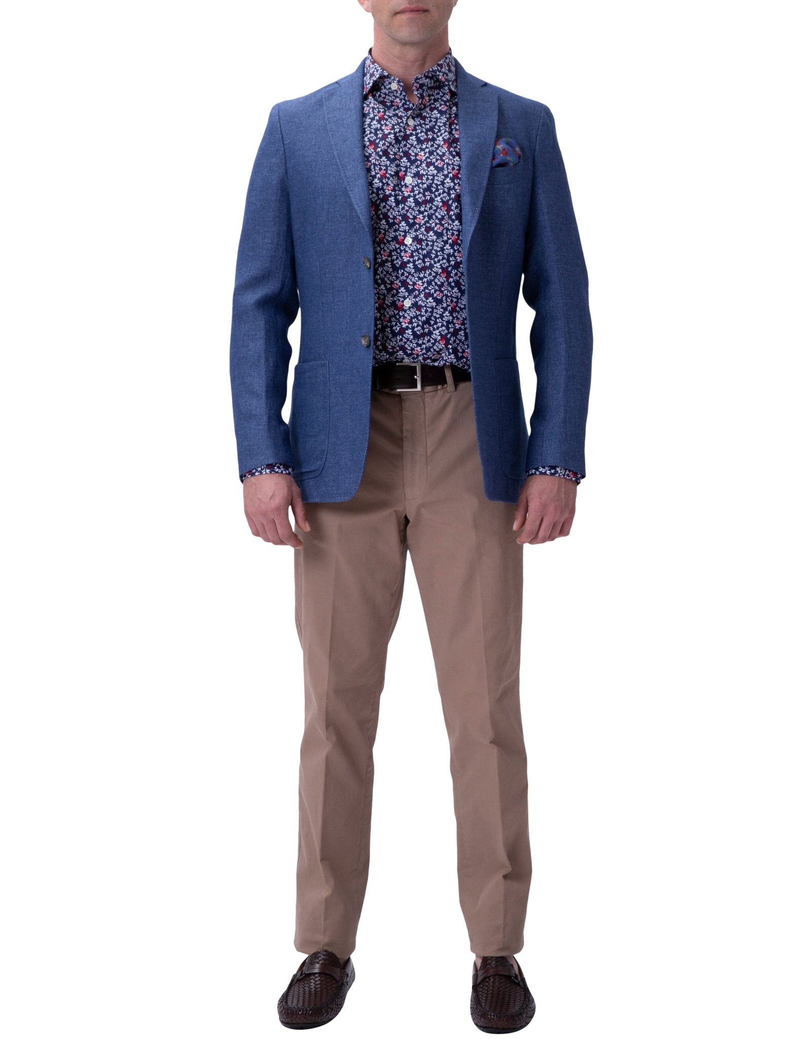 HENRY SARTORIAL Wilmont Linen Blazer Blue - Henry BucksBlazers33SS212008 - BLUE - 48