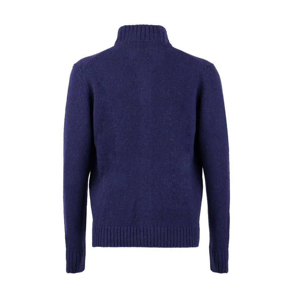 HENRY SARTORIAL Wool Buttonfront Knit NAVY - Henry Bucks
