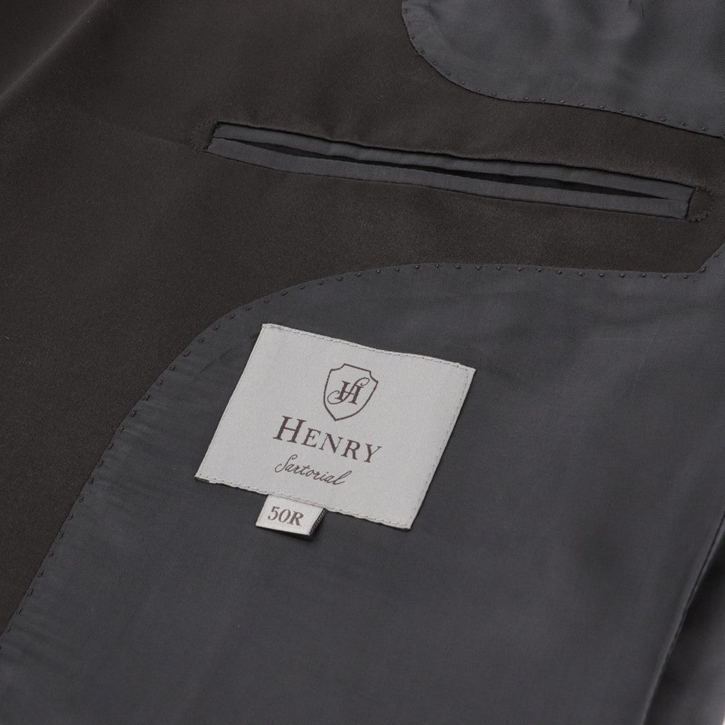 Henry Sartorial Wool Dunn Peak Dinner Suit BLACK - Henry Bucks