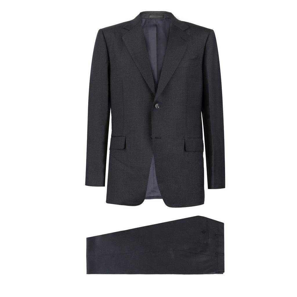 Henry Sartorial Wool Notch Lapel Suit CHARCOAL - Henry Bucks
