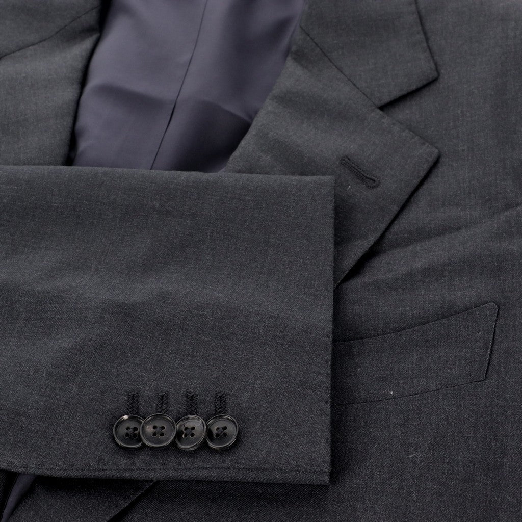 Henry Sartorial Wool Notch Lapel Suit CHARCOAL - Henry Bucks