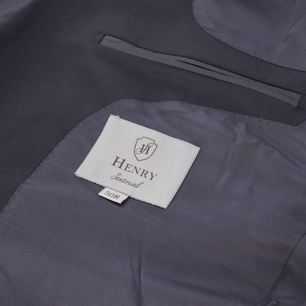 Henry Sartorial Wool Notch Lapel Suit NAVY - Henry Bucks