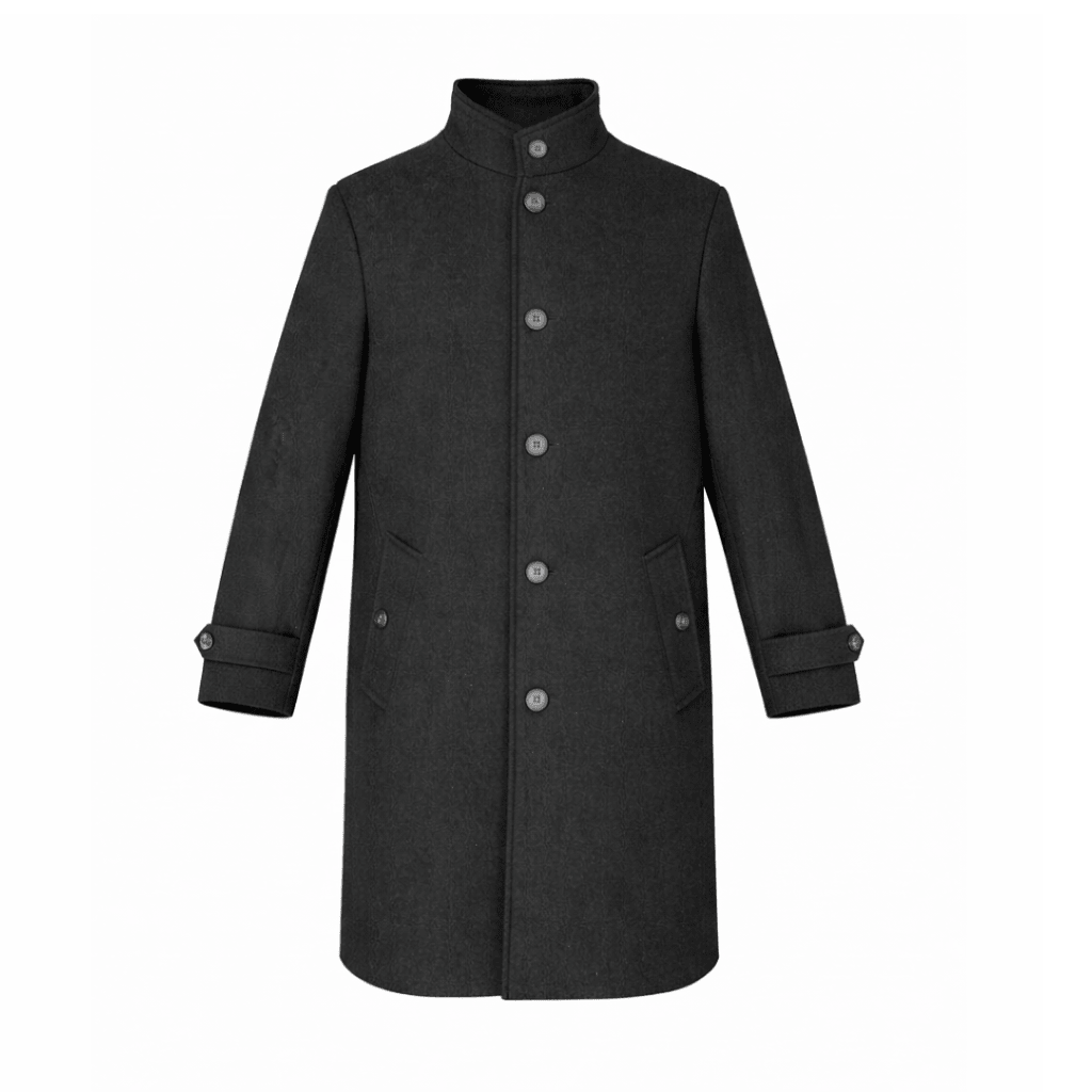 HENRY SARTORIAL Wool Overcoat CHARCOAL - Henry Bucks