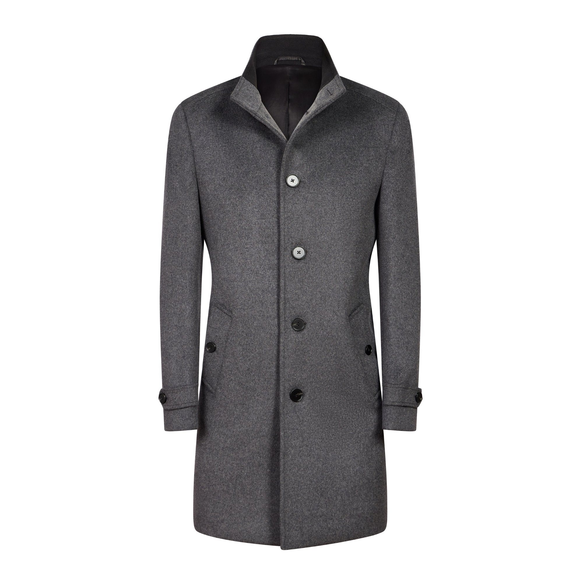 HENRY SARTORIAL Wool Overcoat GREY REG - Henry BucksOvercoats64AW240023 - GREY - R - 48