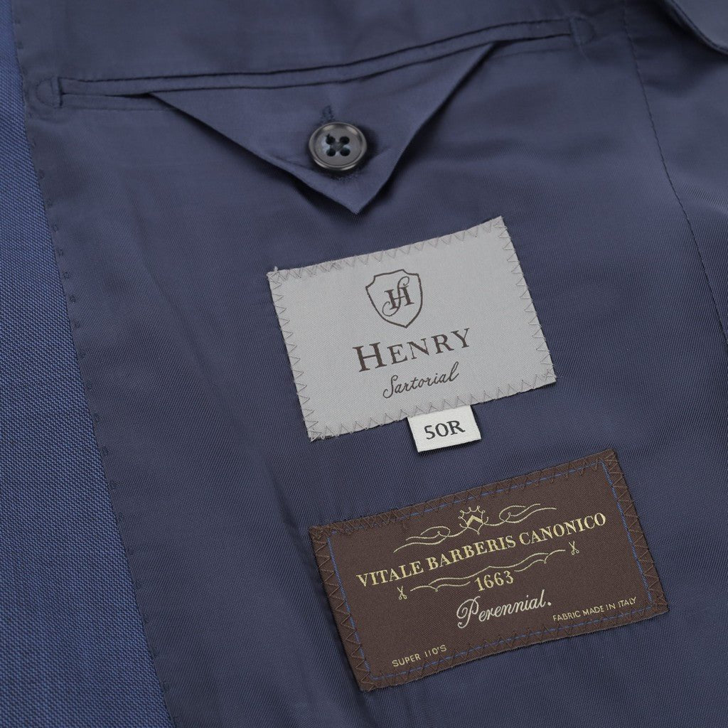 HENRY SARTORIAL Wool Suit MID BLUE - Henry Bucks