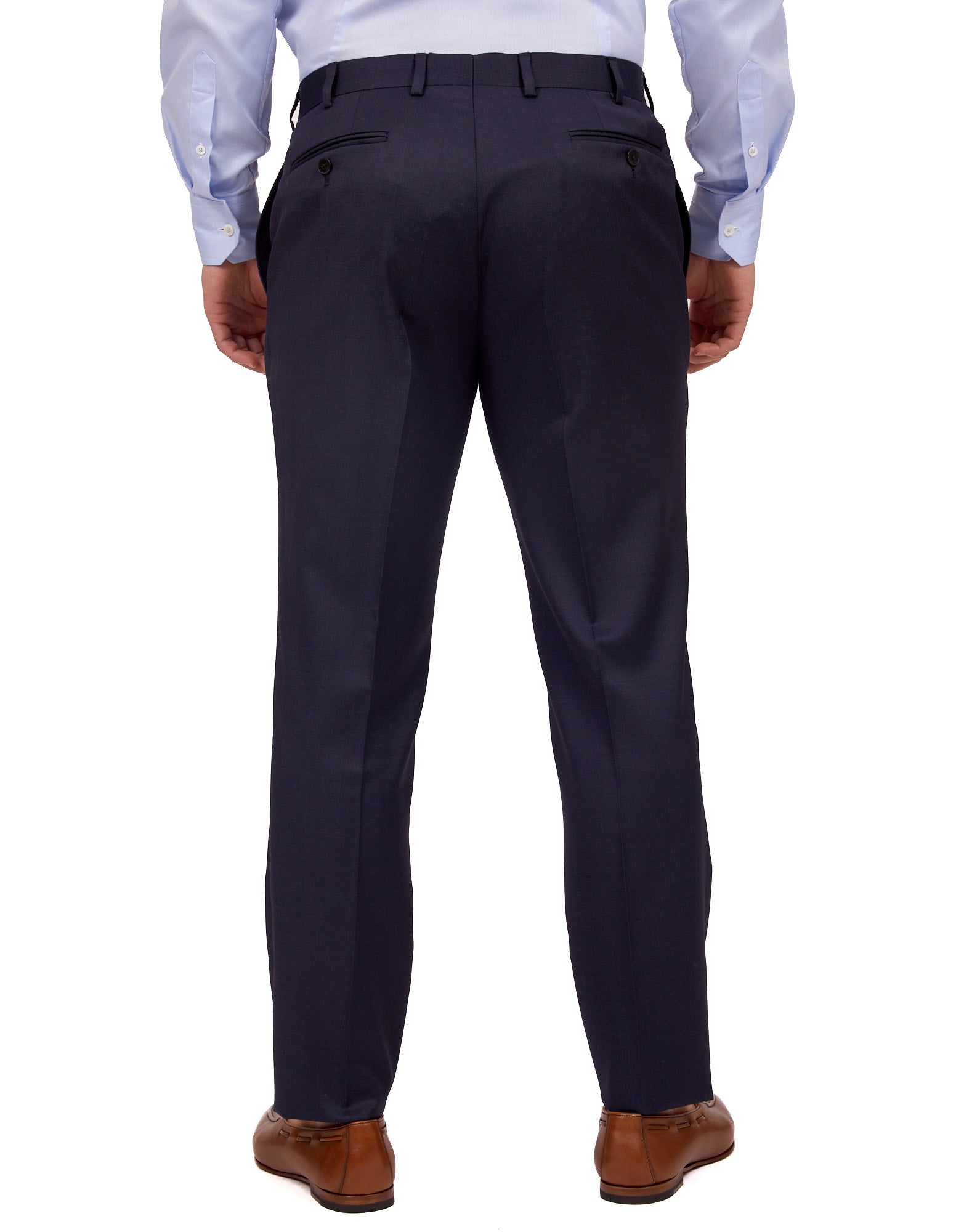 HENRY SARTORIAL Wool Trousers MID NAVY REG - Henry BucksTrouser - Formal34SS220004 - MDNV - R - 48