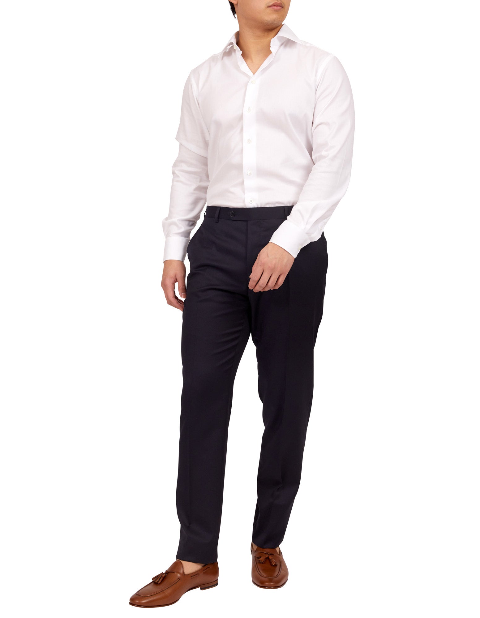 HENRY SARTORIAL Wool Trousers NAVY REG - Henry BucksTrouser - Formal34SS220003 - NAVY - R - 48