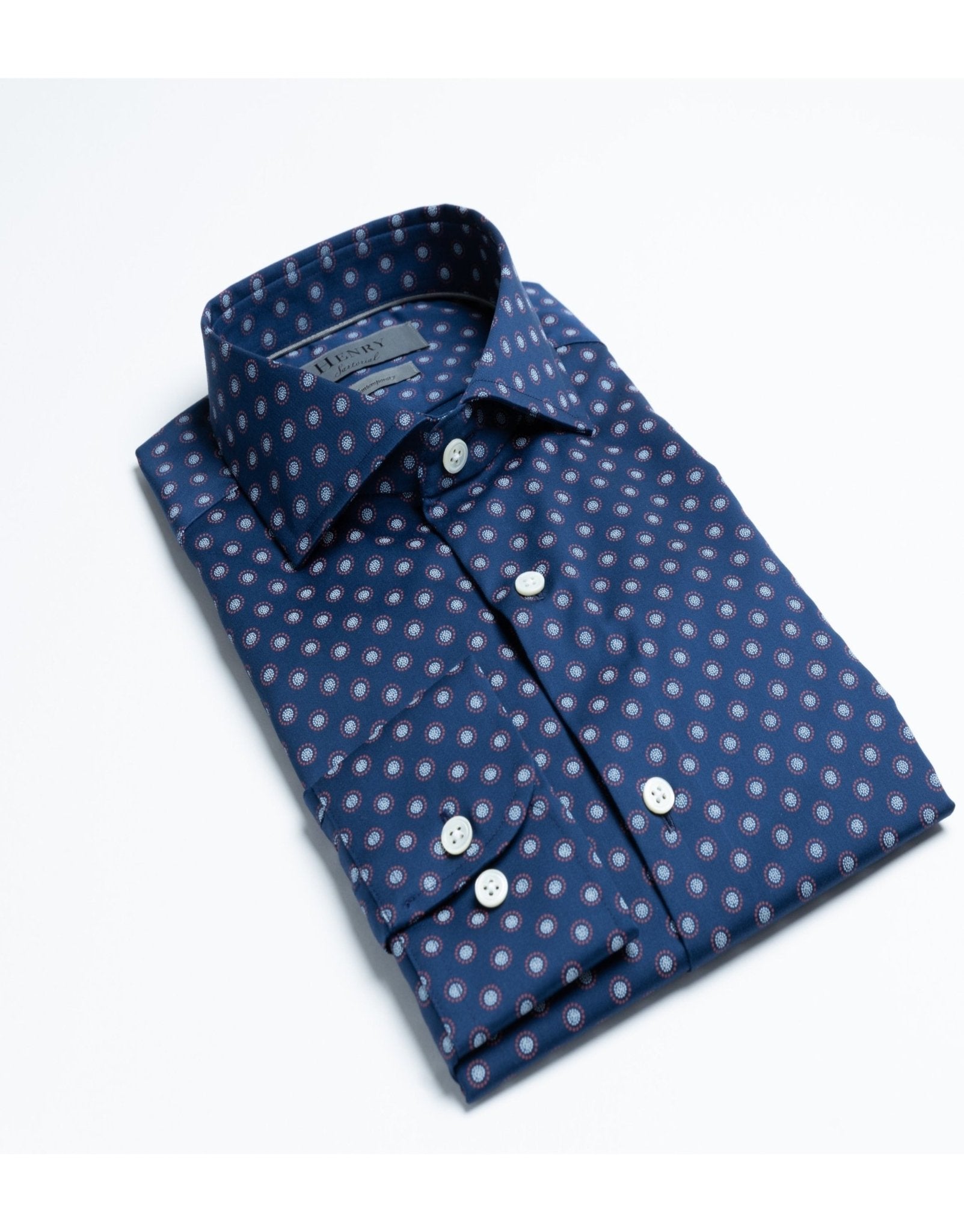 Henry Sartorial Woven Shirt Navy - Henry BucksShirts38AW21118 - NAVY - SM