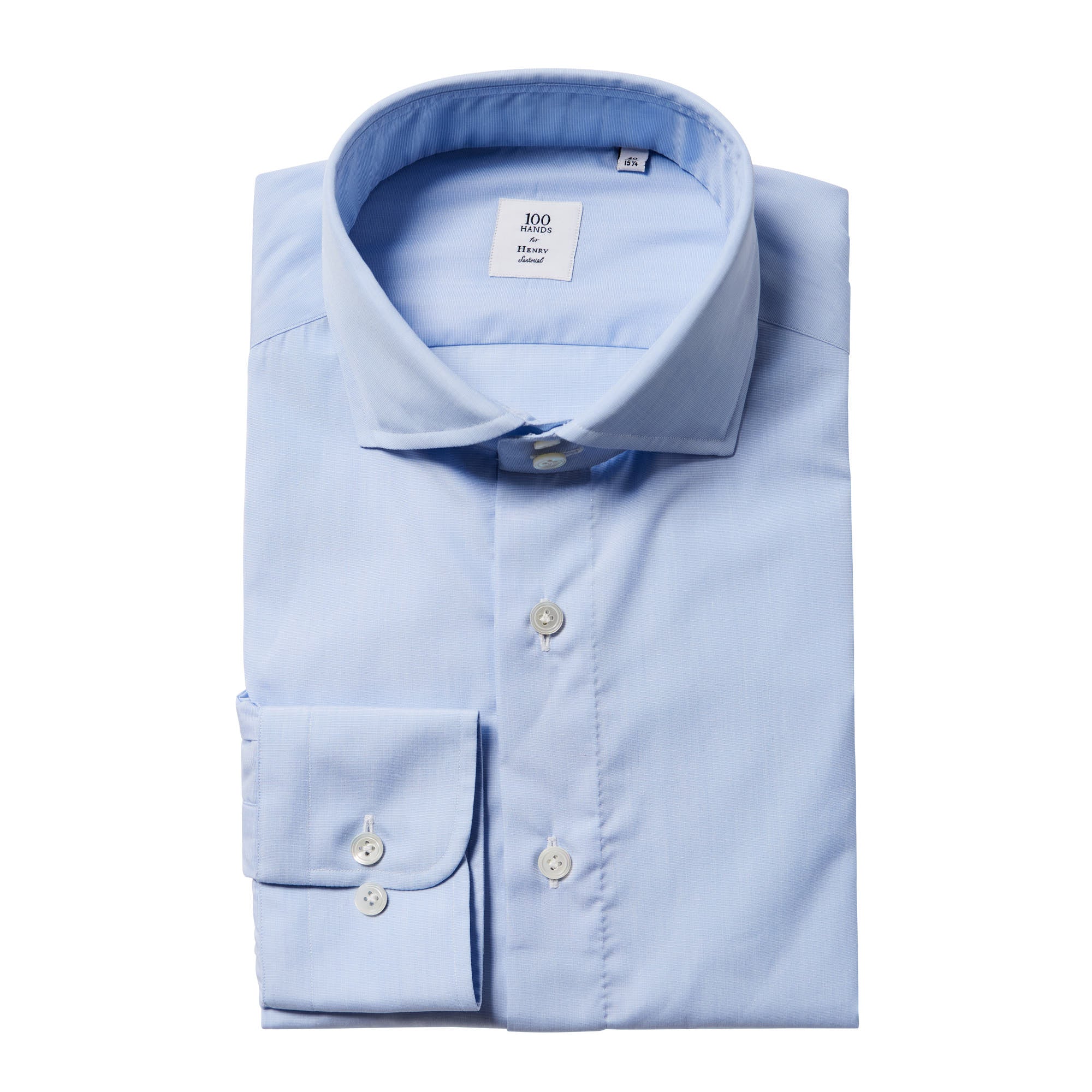 HENRY SARTORIAL X 100 HANDS Chambray Shirt MEDIUM BLUE - Henry BucksShirts01AW240006 - MEDIUMBLU - 39