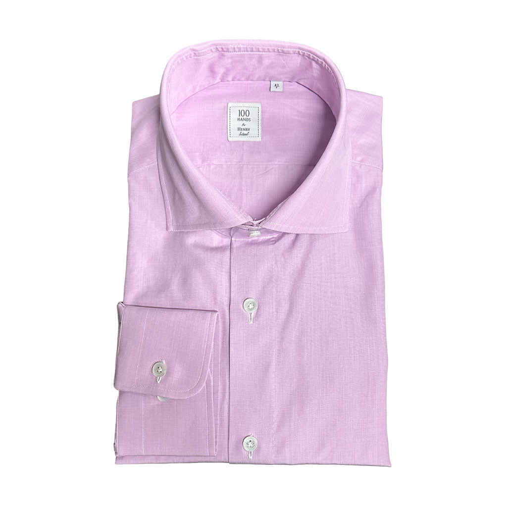 HENRY SARTORIAL X 100 HANDS Cotton Shirt PINK - Henry Bucks