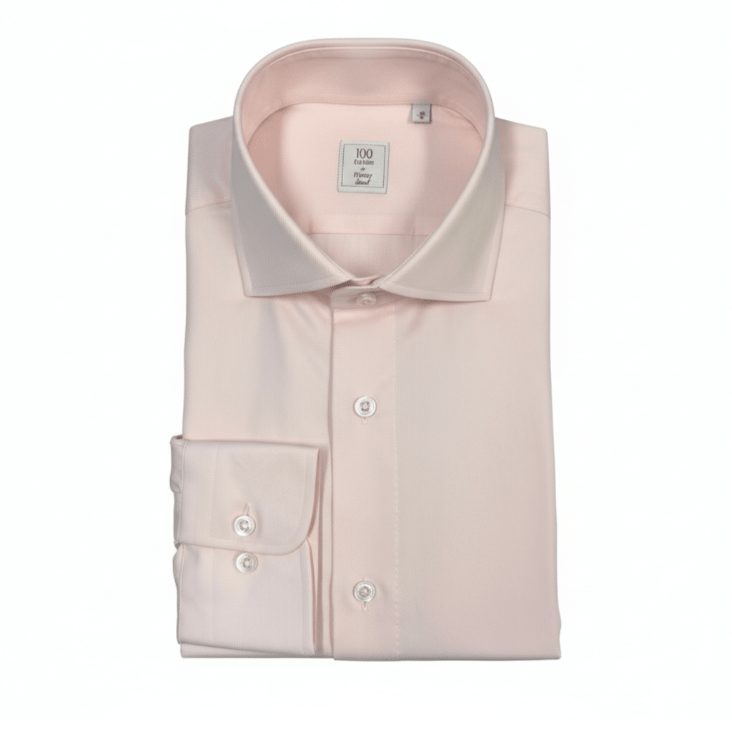 HENRY SARTORIAL X 100 HANDS Cotton Twill Shirt LIGHT PINK - Henry Bucks