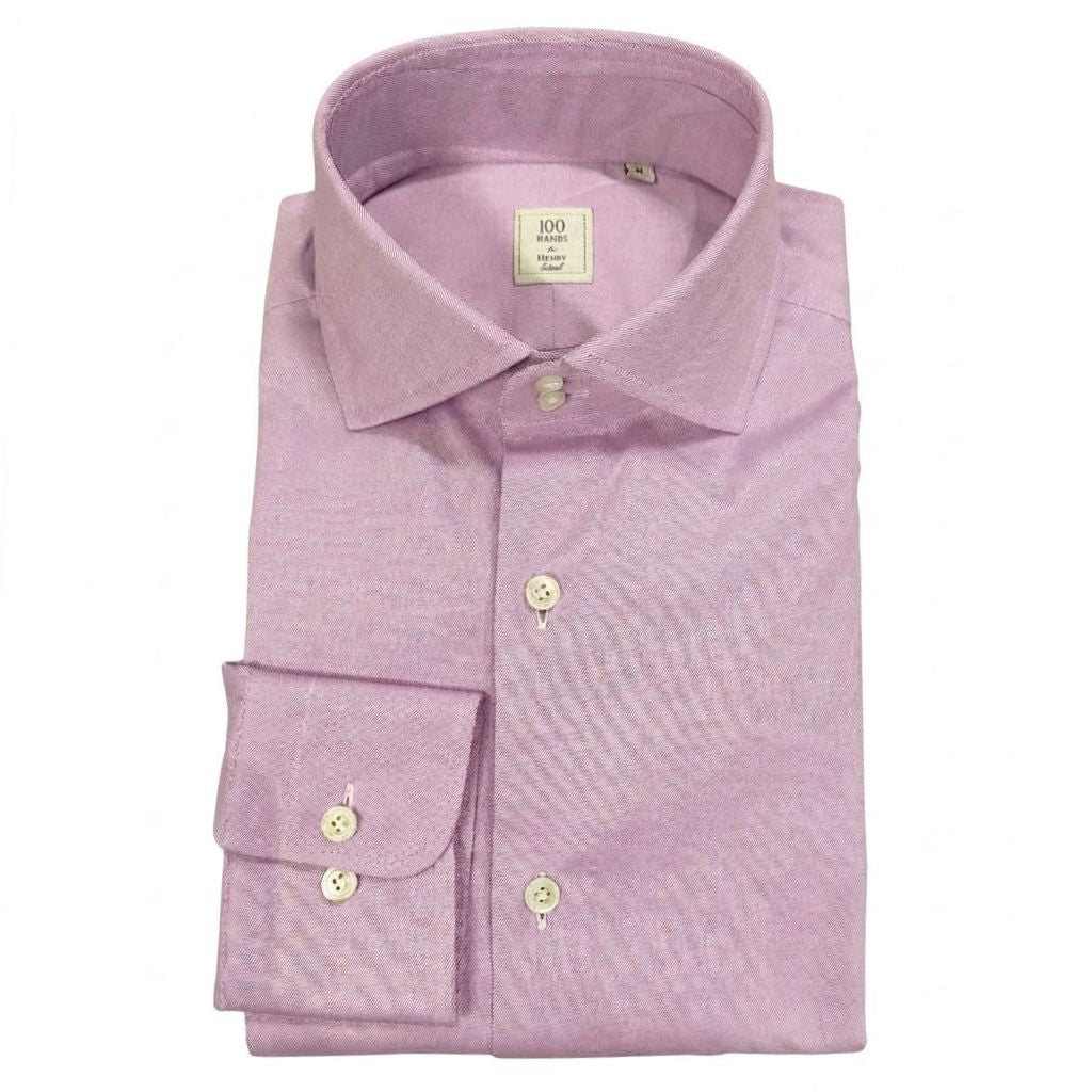 HENRY SARTORIAL X 100 HANDS Cotton Twill Shirt PINK - Henry Bucks