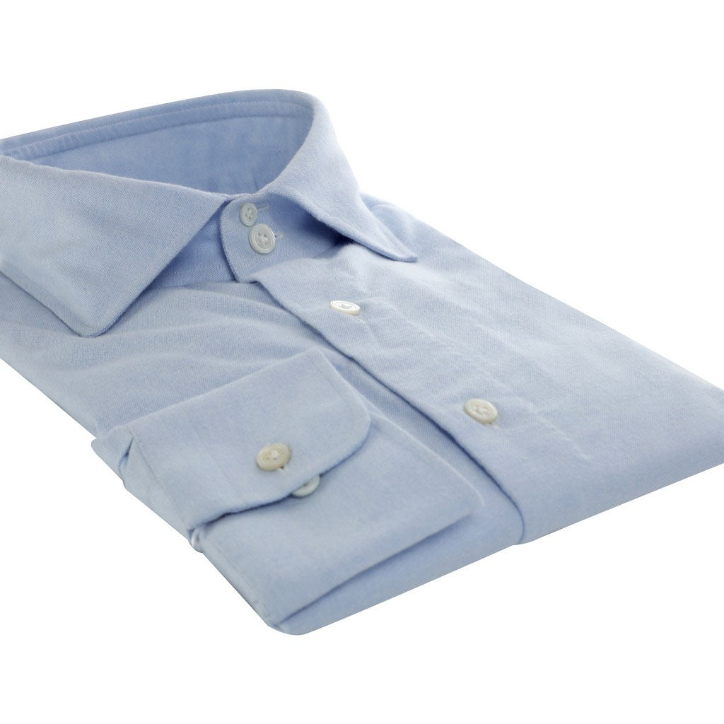 HENRY SARTORIAL X 100 HANDS Flannel Long Sleeve Shirt LIGHT BLUE - Henry Bucks