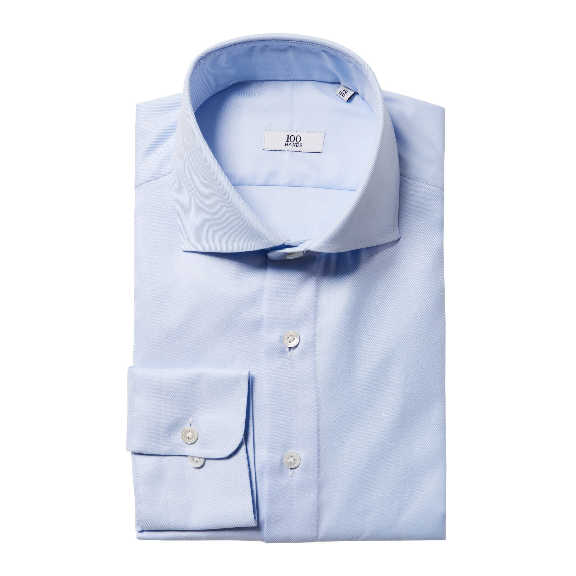 HENRY SARTORIAL X 100 HANDS Heavy Twill Shirt BABY BLUE - Henry BucksShirts01AW240007 - BABYBLUE - 39