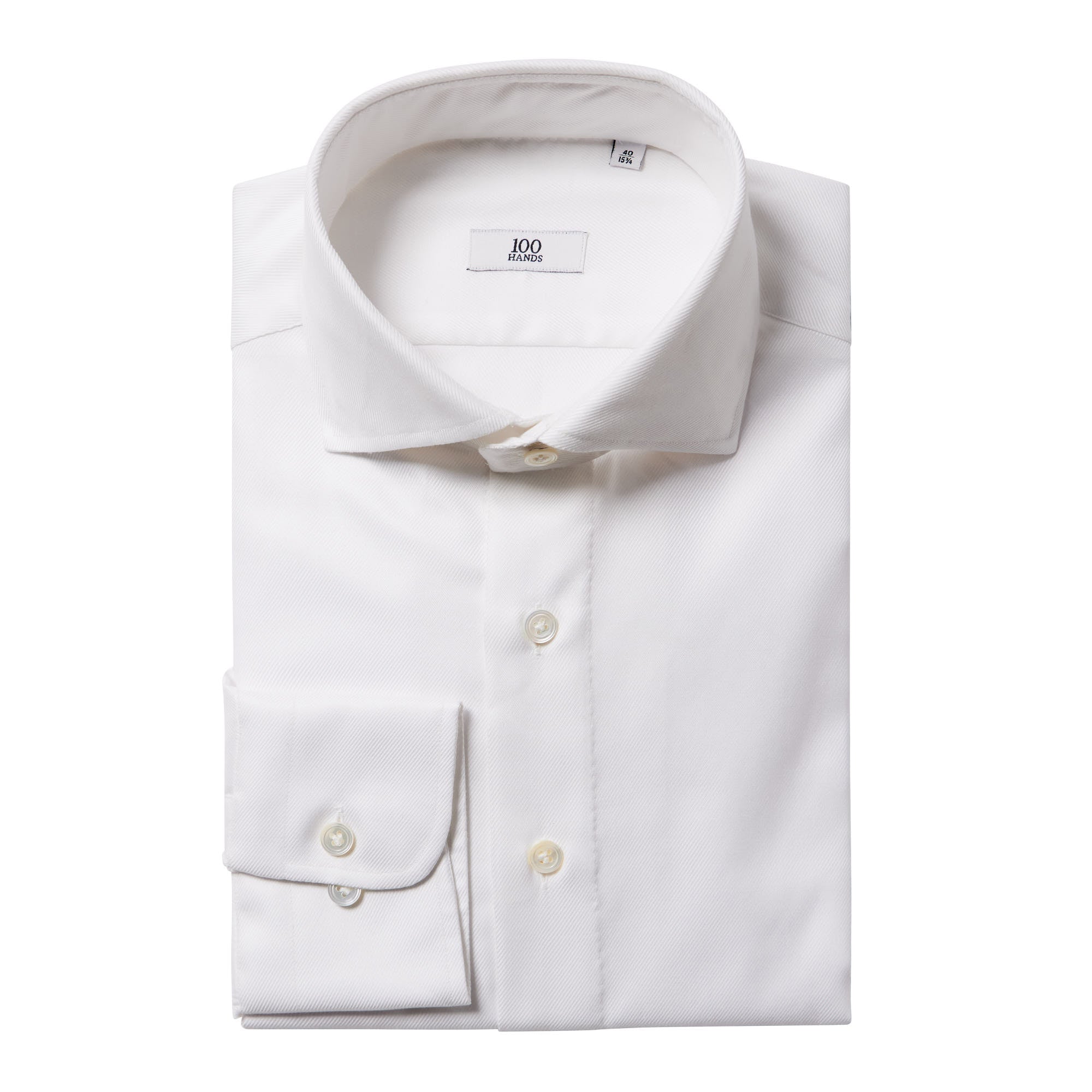 HENRY SARTORIAL X 100 HANDS Heavy Twill Shirt WHITE - Henry BucksShirts01AW240007 - WHTE - 39