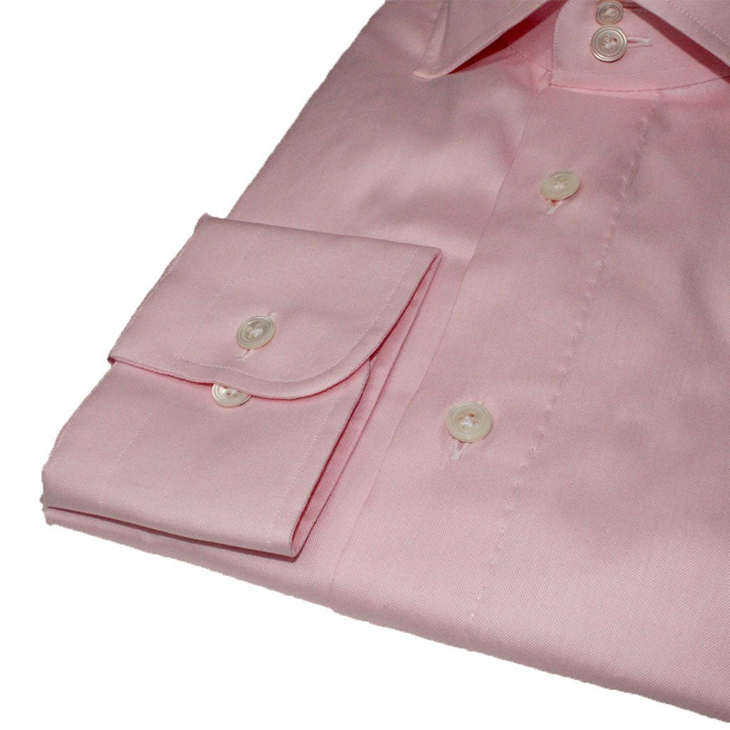 HENRY SARTORIAL X 100 HANDS Single Cuff Tailored Fit Oxford Shirt PINK - Henry Bucks