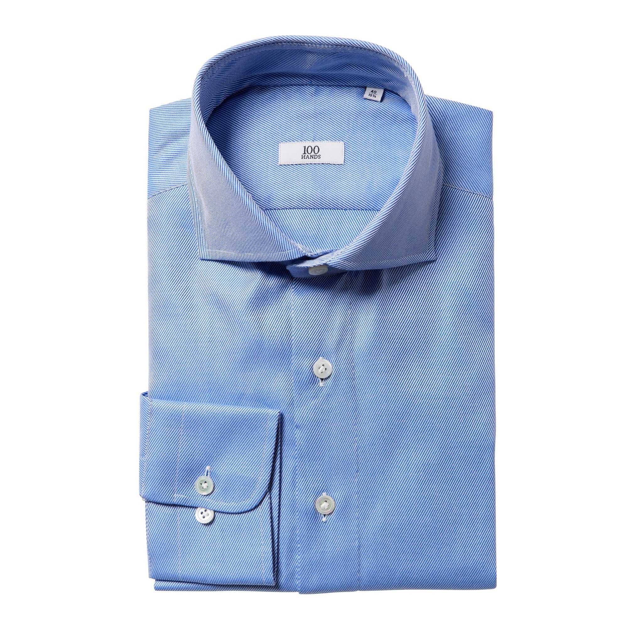 HENRY SARTORIAL X 100 HANDS Twill Shirt DARK BLUE - Henry BucksShirts01AW240004 - DARKBLUE - 36