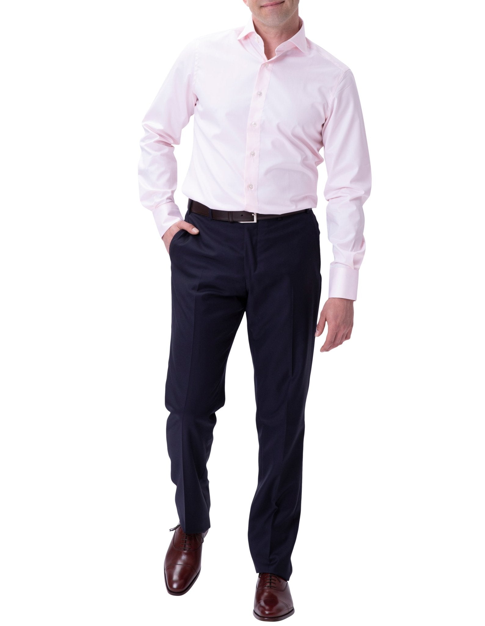 HENRY SARTORIAL X 100 HANDS Twill Shirt LIGHT PINK - Henry BucksShirts01AW240001 - LTPINK - 39