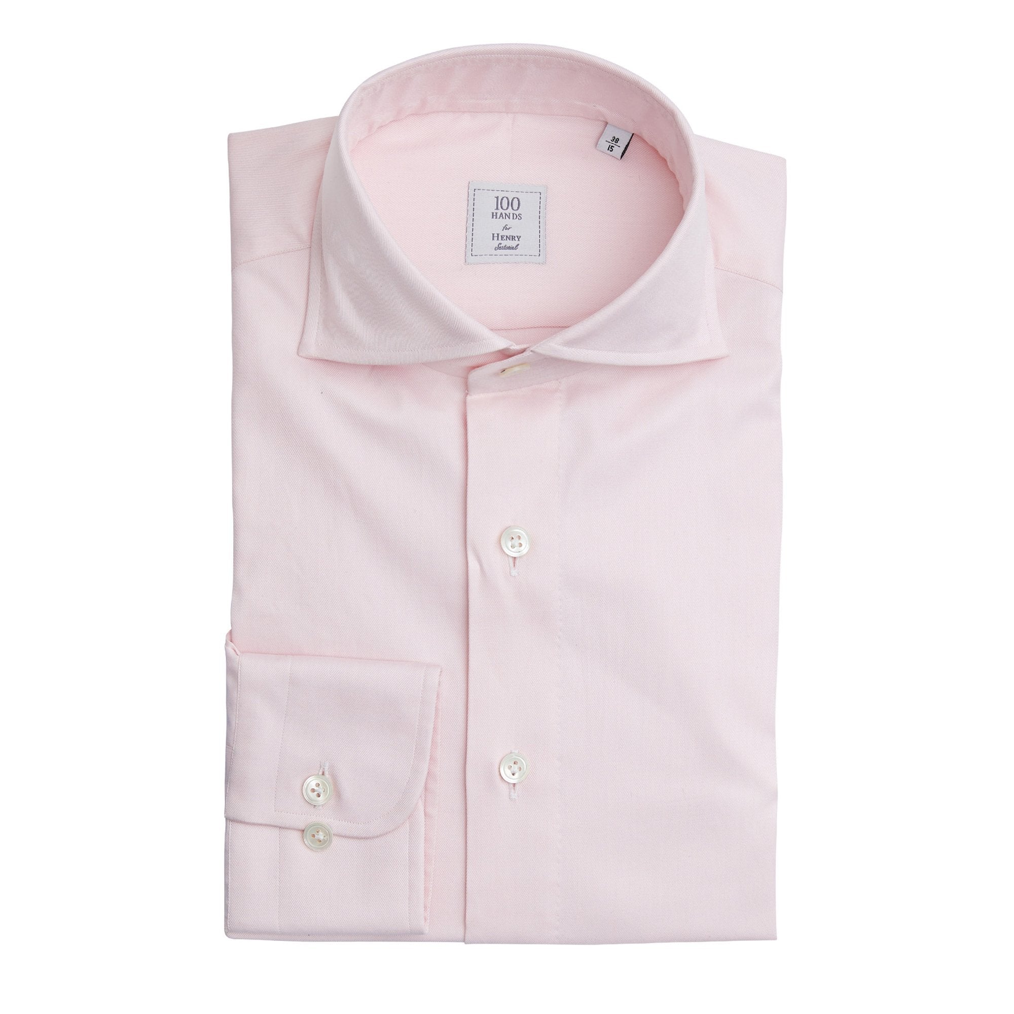 HENRY SARTORIAL x 100 HANDS Twill Shirt PINK - Henry BucksShirts01AW20062 - PINK - 38