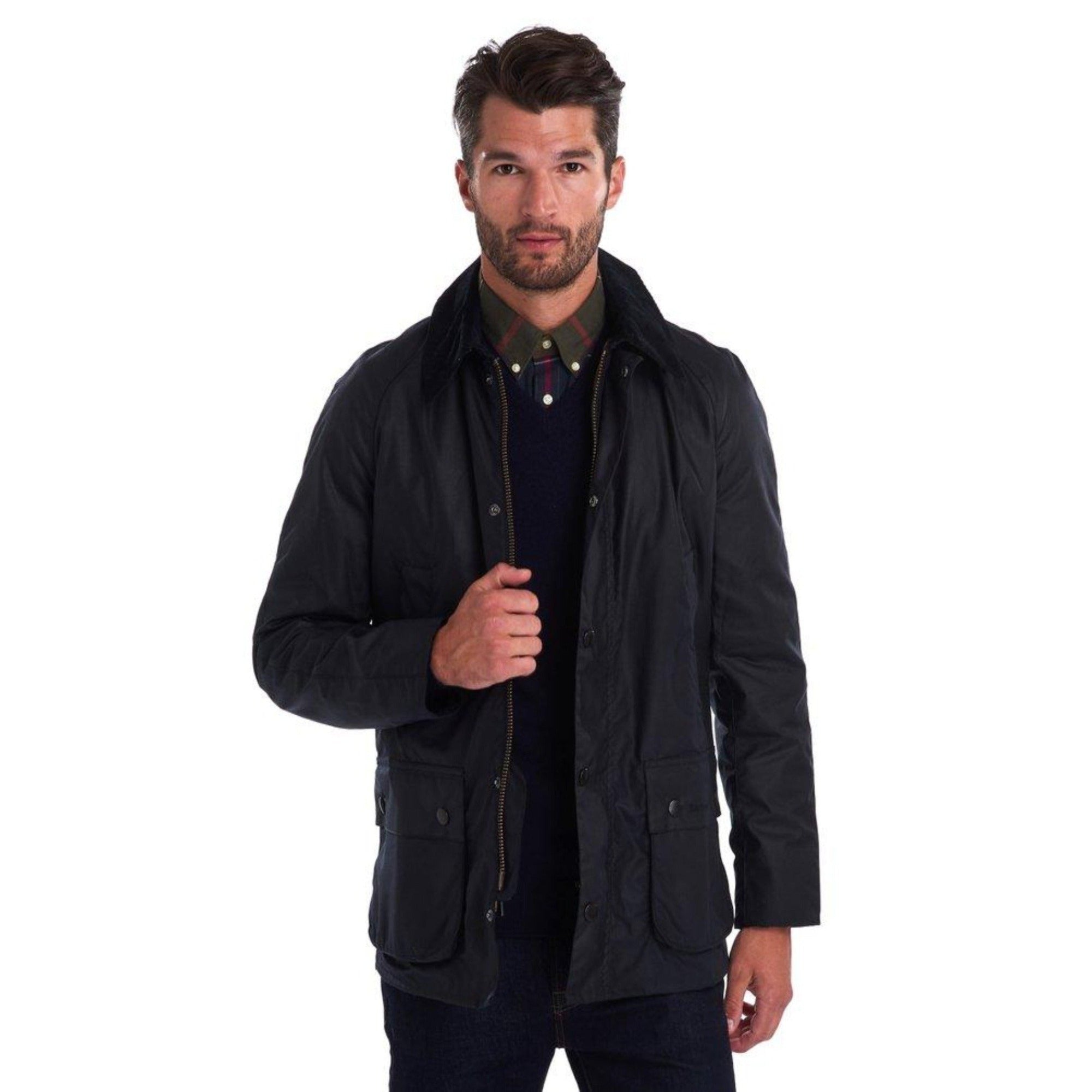 HENRY SARTORIAL X BARBOUR Ashby Wax Jacket NAVY - Henry BucksCasual Jackets38AW200077 - NAVY - SM