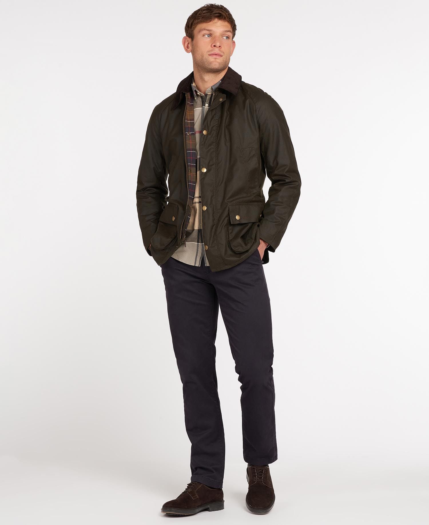 HENRY SARTORIAL X BARBOUR Ashby Wax Jacket OLIVE Henry Bucks