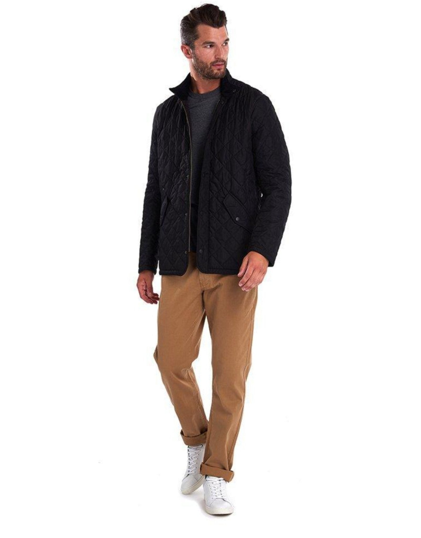 Henry Sartorial X Barbour Chelsea Sportsquilt Jacket Black - Henry BucksCasual Jackets38AW200081 - BLCK - SM