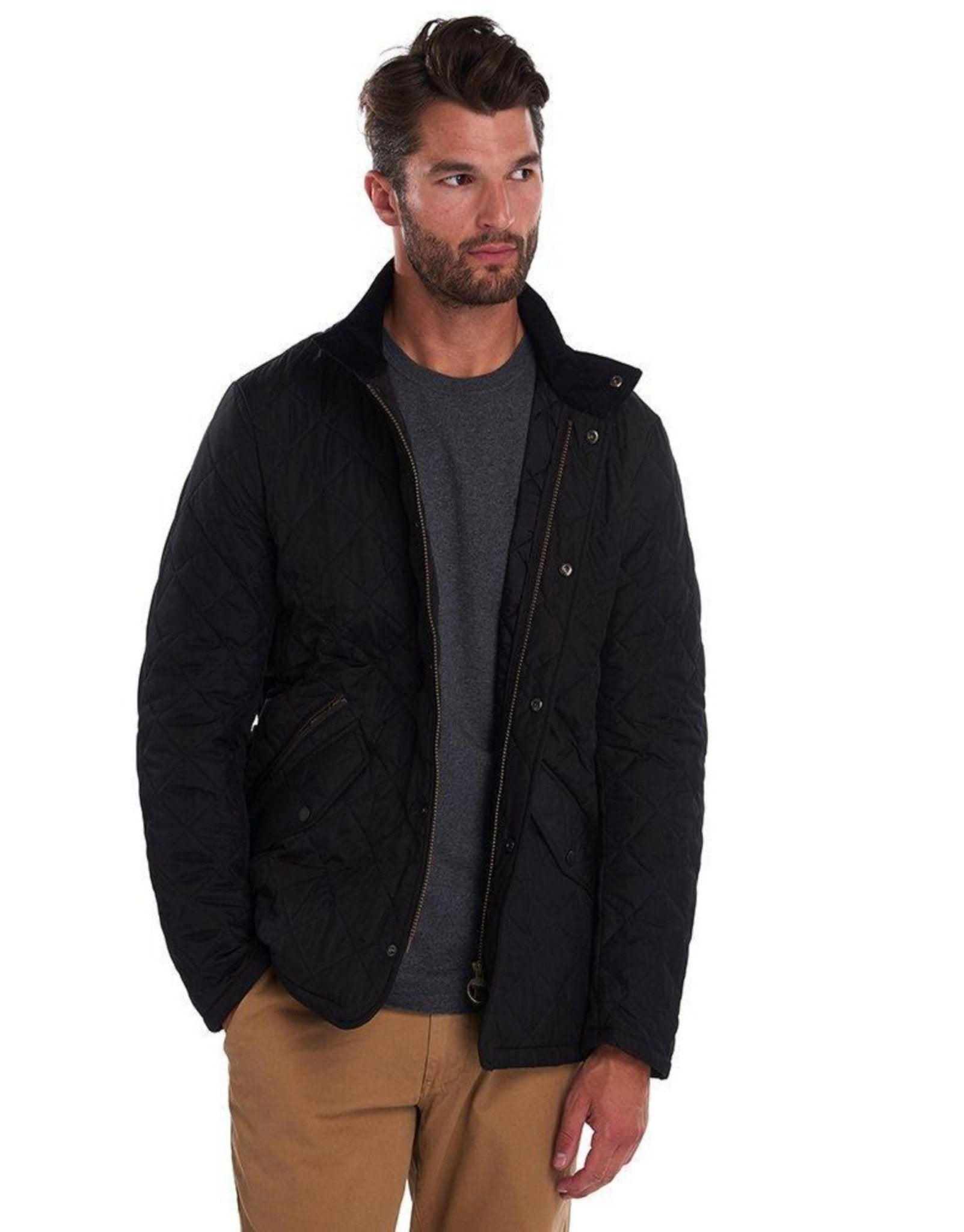 Barbour chelsea jacket black online