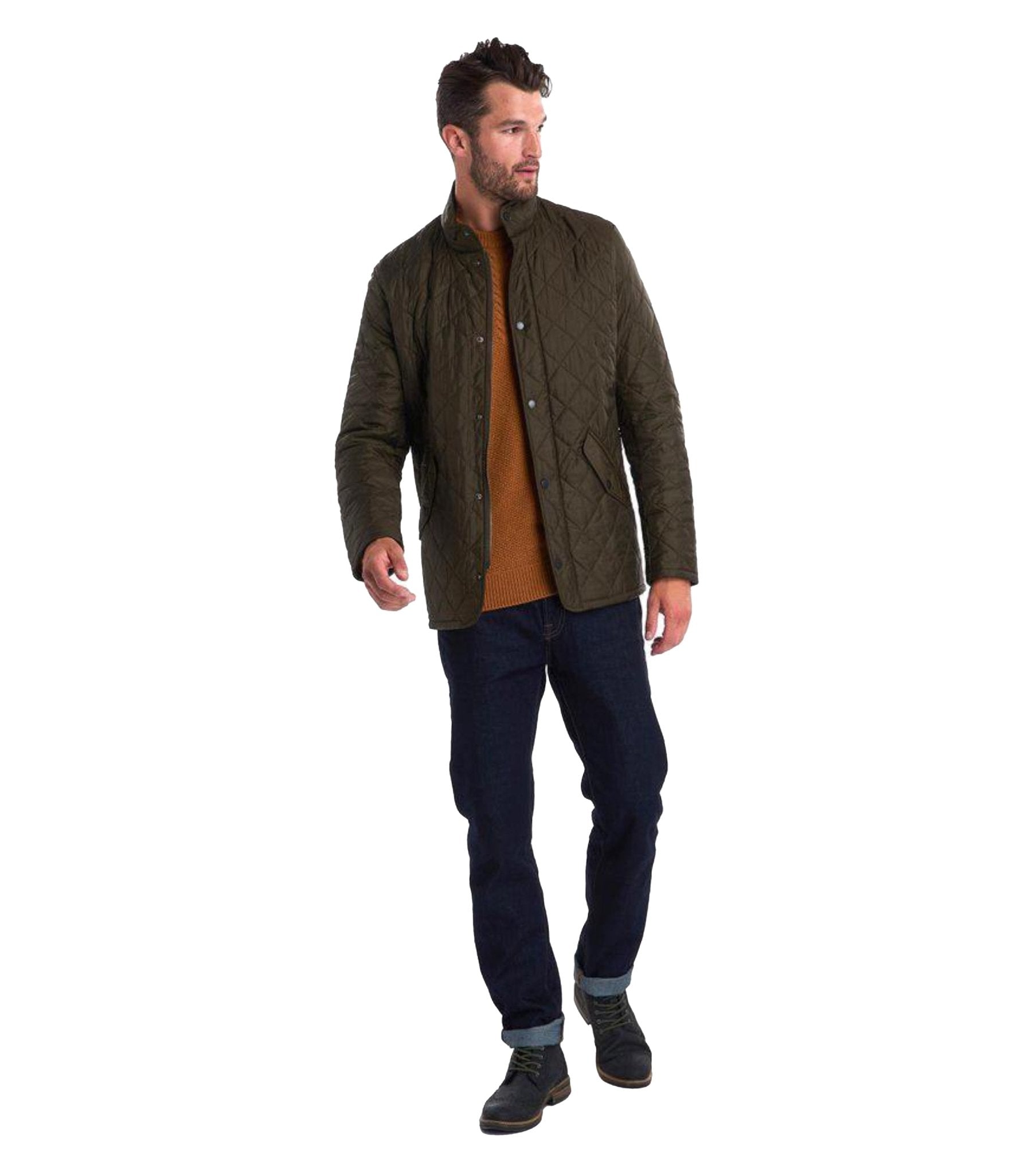 HENRY SARTORIAL X BARBOUR Chelsea Sportsquilt Jacket OLIVE Henry Bucks