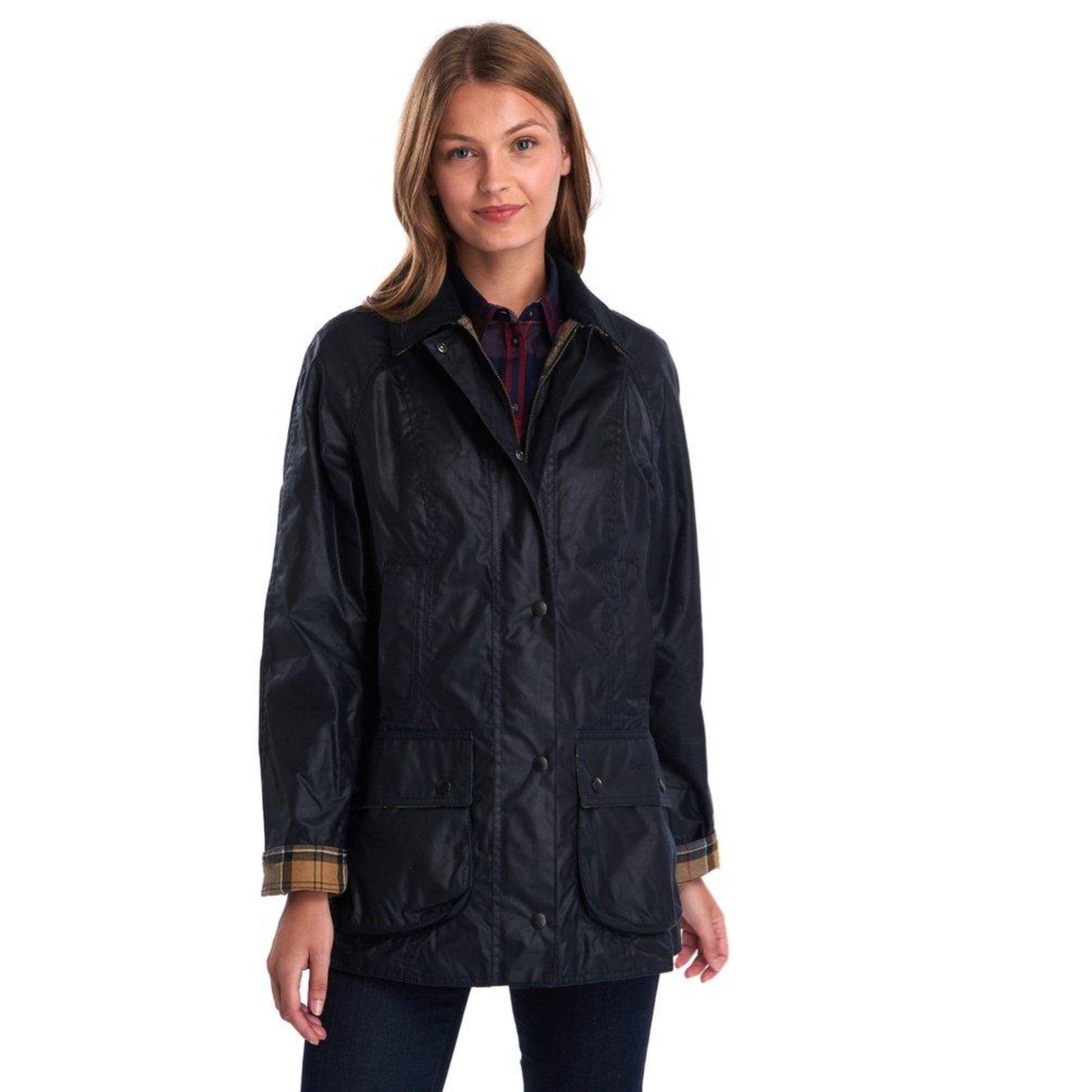 HENRY SARTORIAL x BARBOUR Women Beadnell Wax Jacket NAVY - Henry BucksOvercoats40AW200667 - NAVY - 6