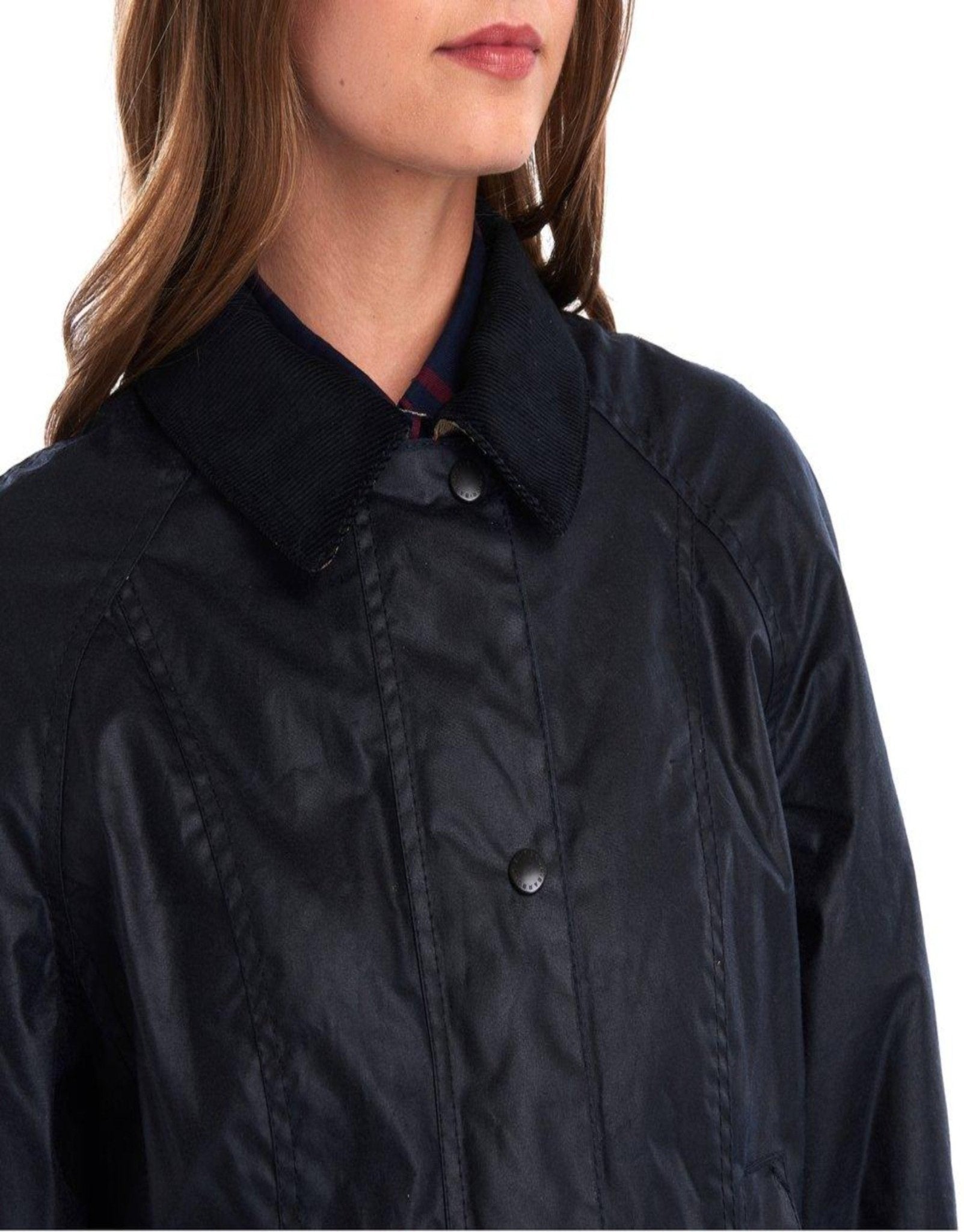 HENRY SARTORIAL x BARBOUR Women Beadnell Wax Jacket NAVY - Henry BucksOvercoats40AW200667 - NAVY - 6