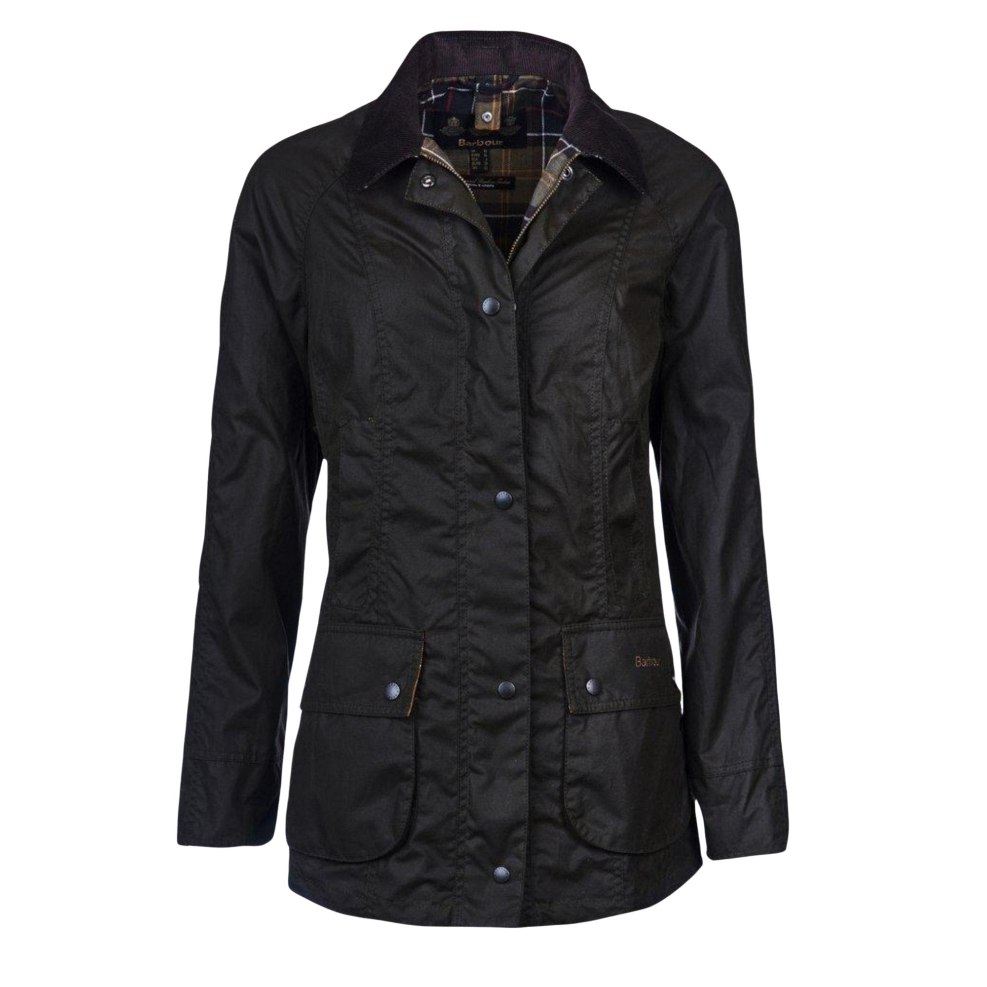 HENRY SARTORIAL x BARBOUR Women Beadnell Wax Jacket OLIVE - Henry BucksOvercoats40AW206680 - OLIVE - 8