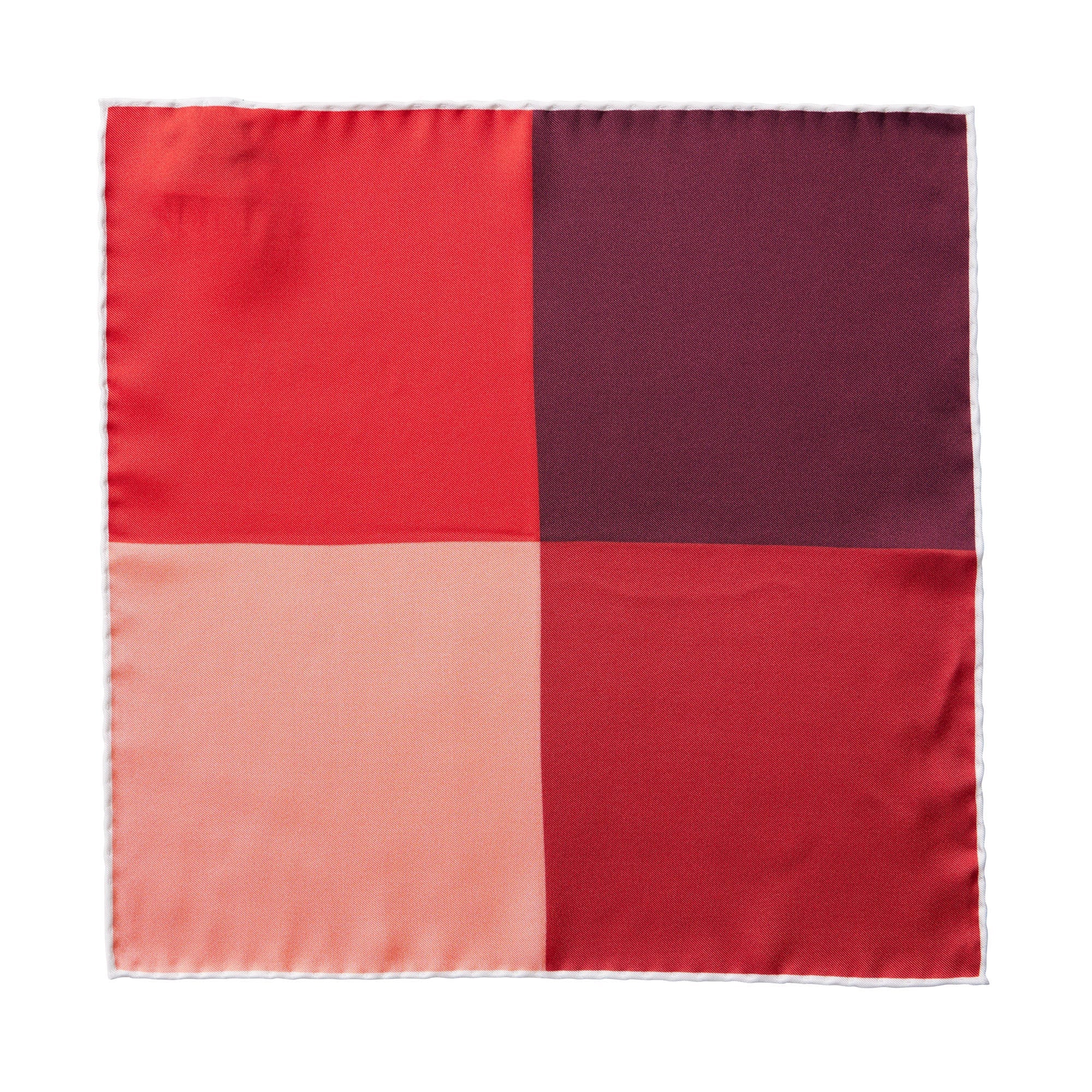 HENRY SARTORIAL X CANTINI Colour Block Pocket Square RED MULTI - Henry BucksPocket Squares68AW240089 - RDMLTI