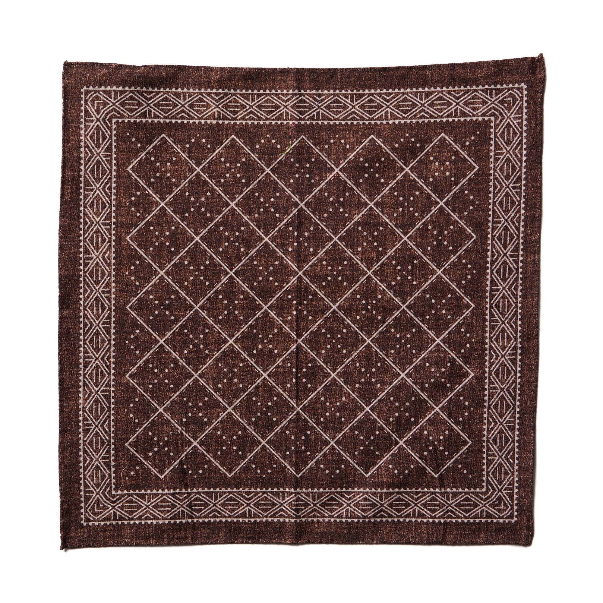 HENRY SARTORIAL X CANTINI Cotton Pocket Square BROWN - Henry BucksPocket Squares68AW240090 - BRWN