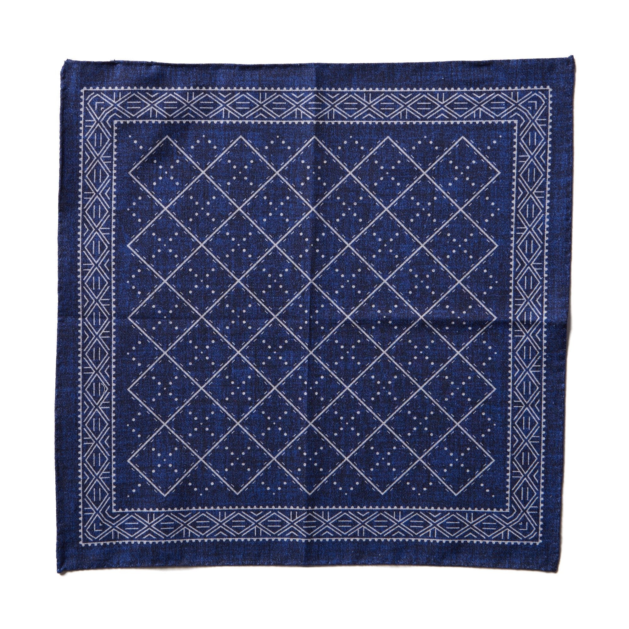 HENRY SARTORIAL X CANTINI Cotton Pocket Square NAVY - Henry BucksPocket Squares68AW240090 - NAVY