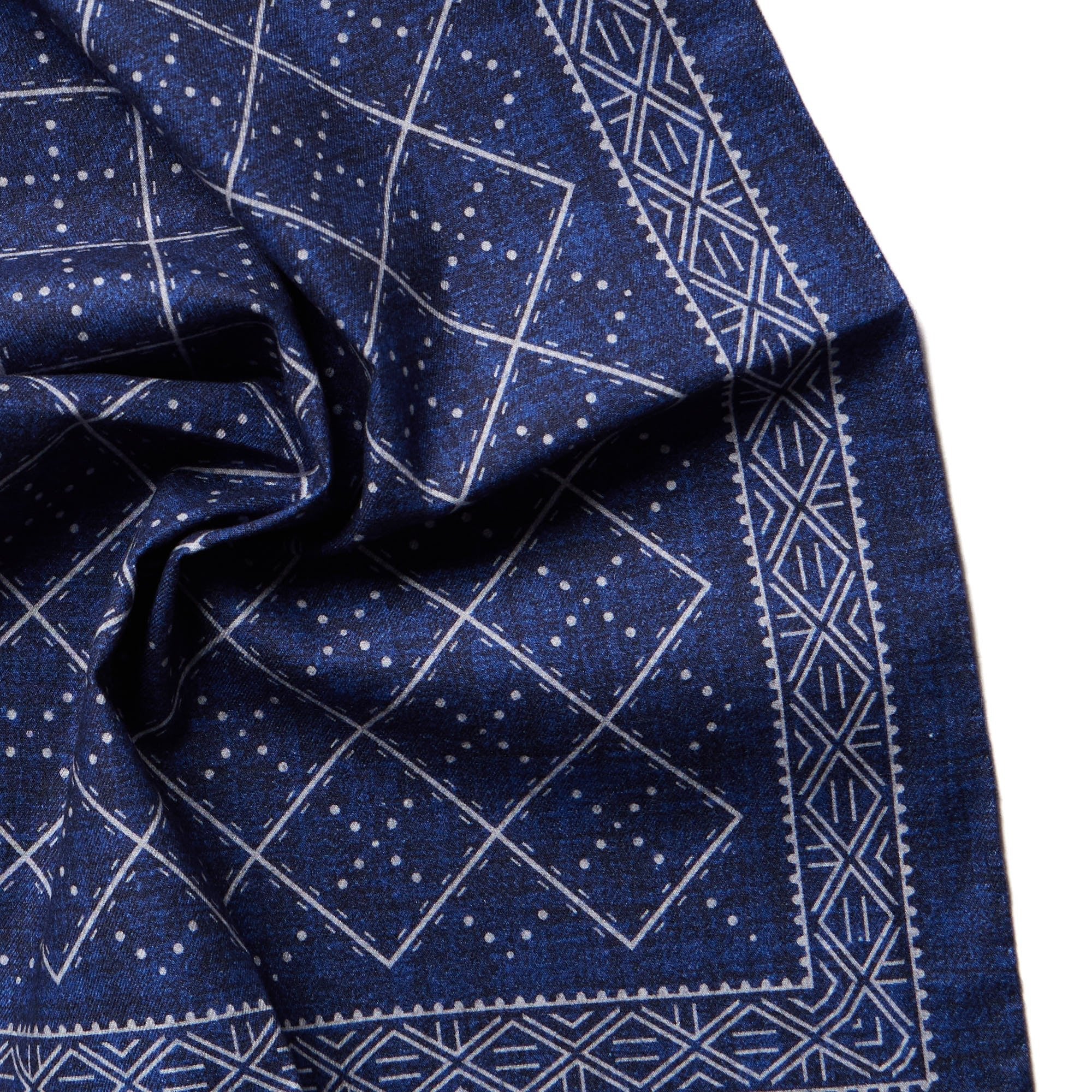 HENRY SARTORIAL X CANTINI Cotton Pocket Square NAVY - Henry BucksPocket Squares68AW240090 - NAVY