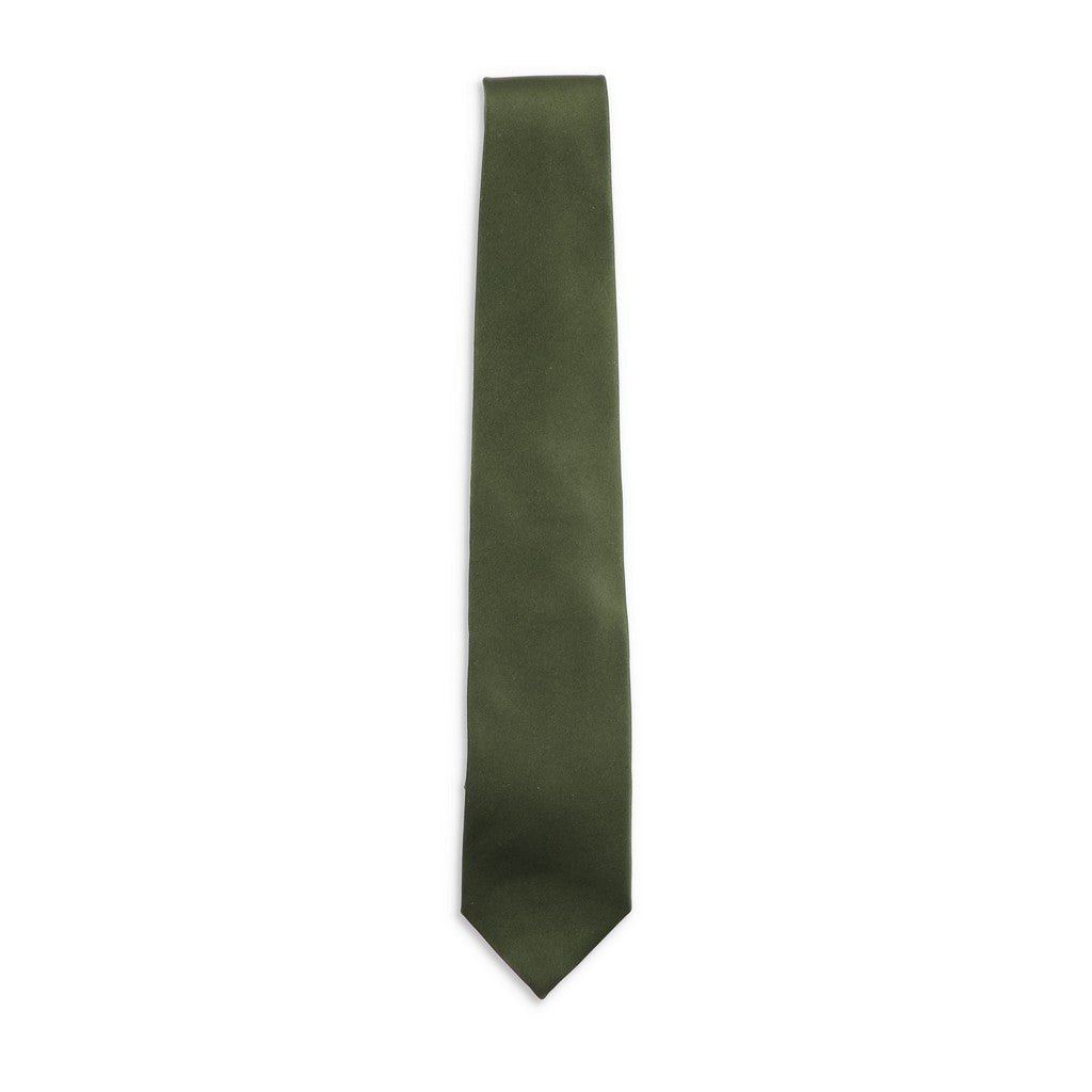 HENRY SARTORIAL X CANTINI Plain Silk Tie MOSS - Henry Bucks