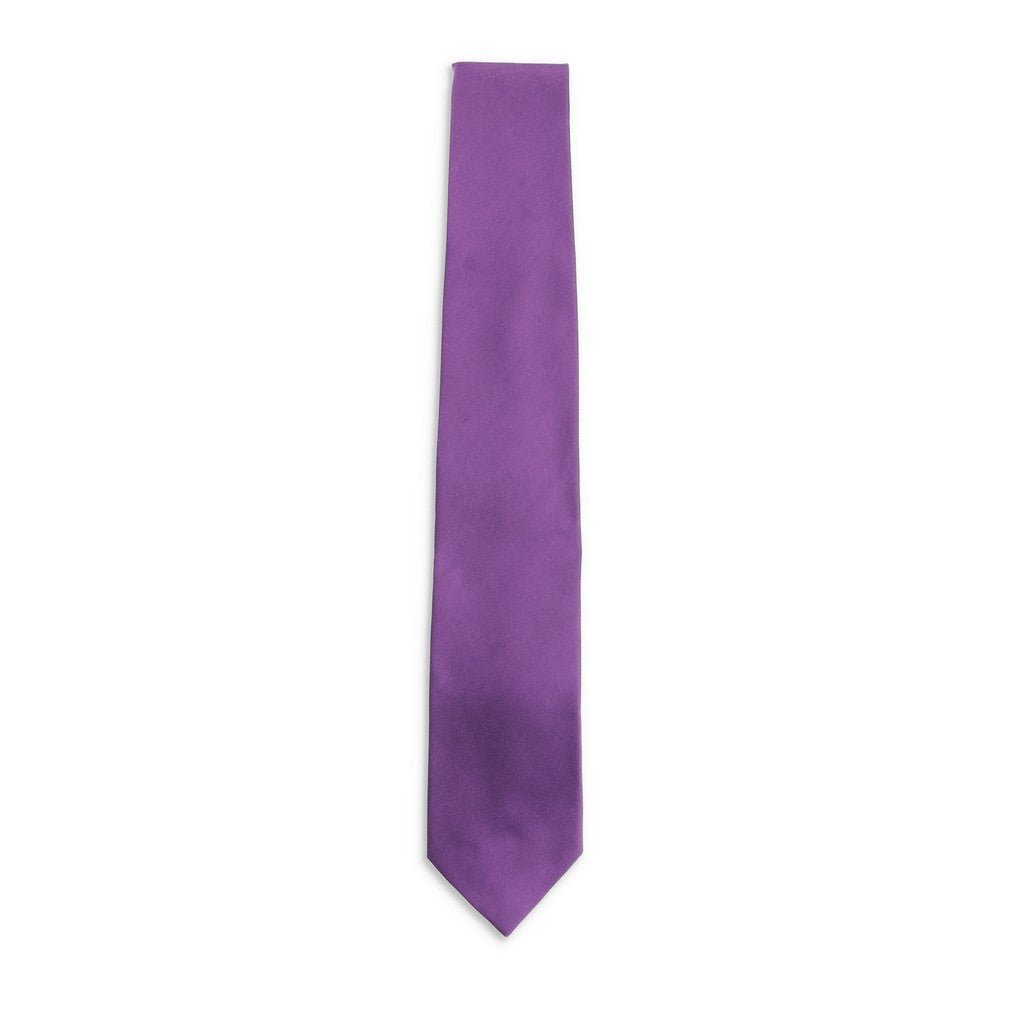 HENRY SARTORIAL X CANTINI Plain Silk Tie PLUM - Henry Bucks