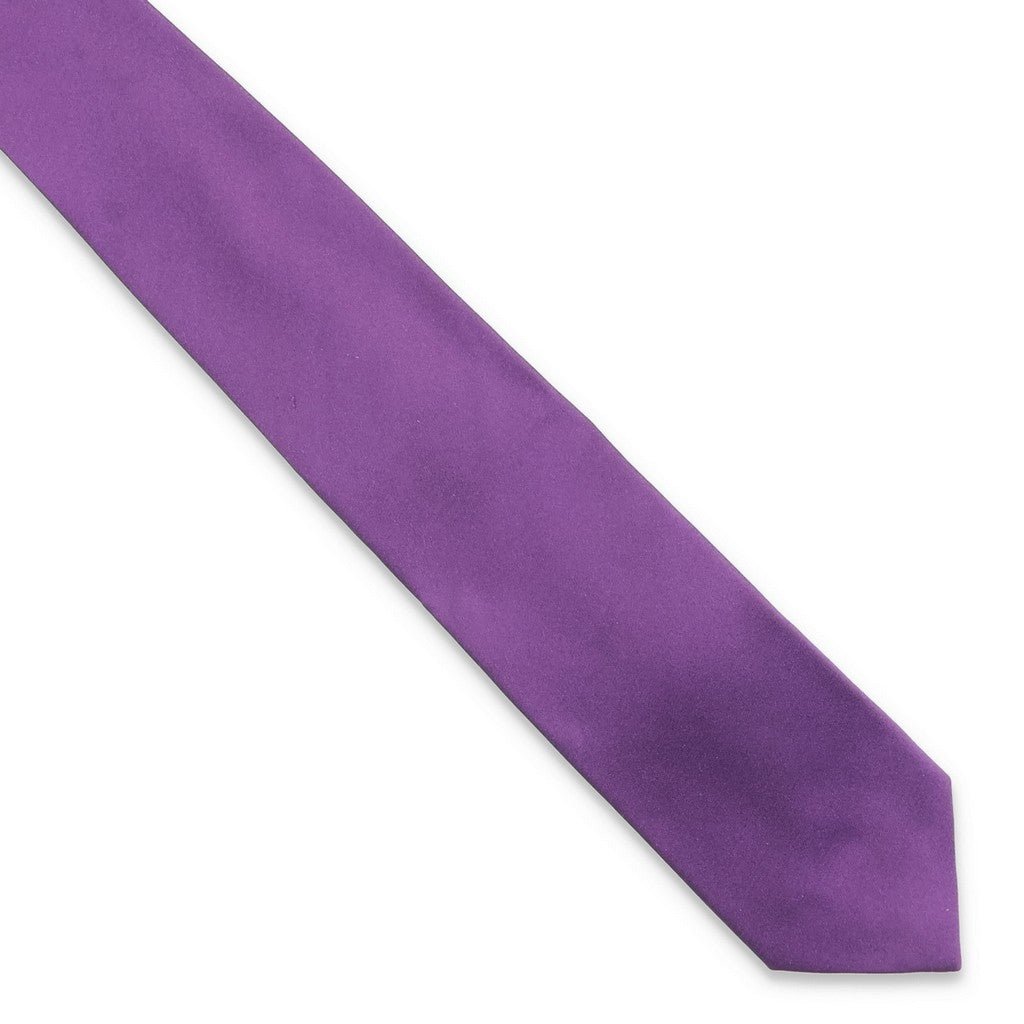 HENRY SARTORIAL X CANTINI Plain Silk Tie PLUM - Henry Bucks