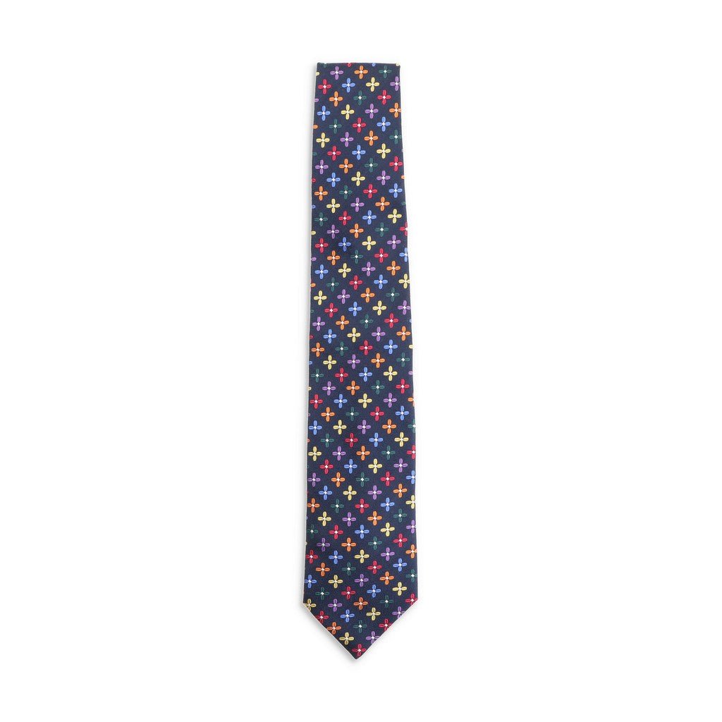 HENRY SARTORIAL X CANTINI Plain Silk Tie RAINBOW - Henry Bucks