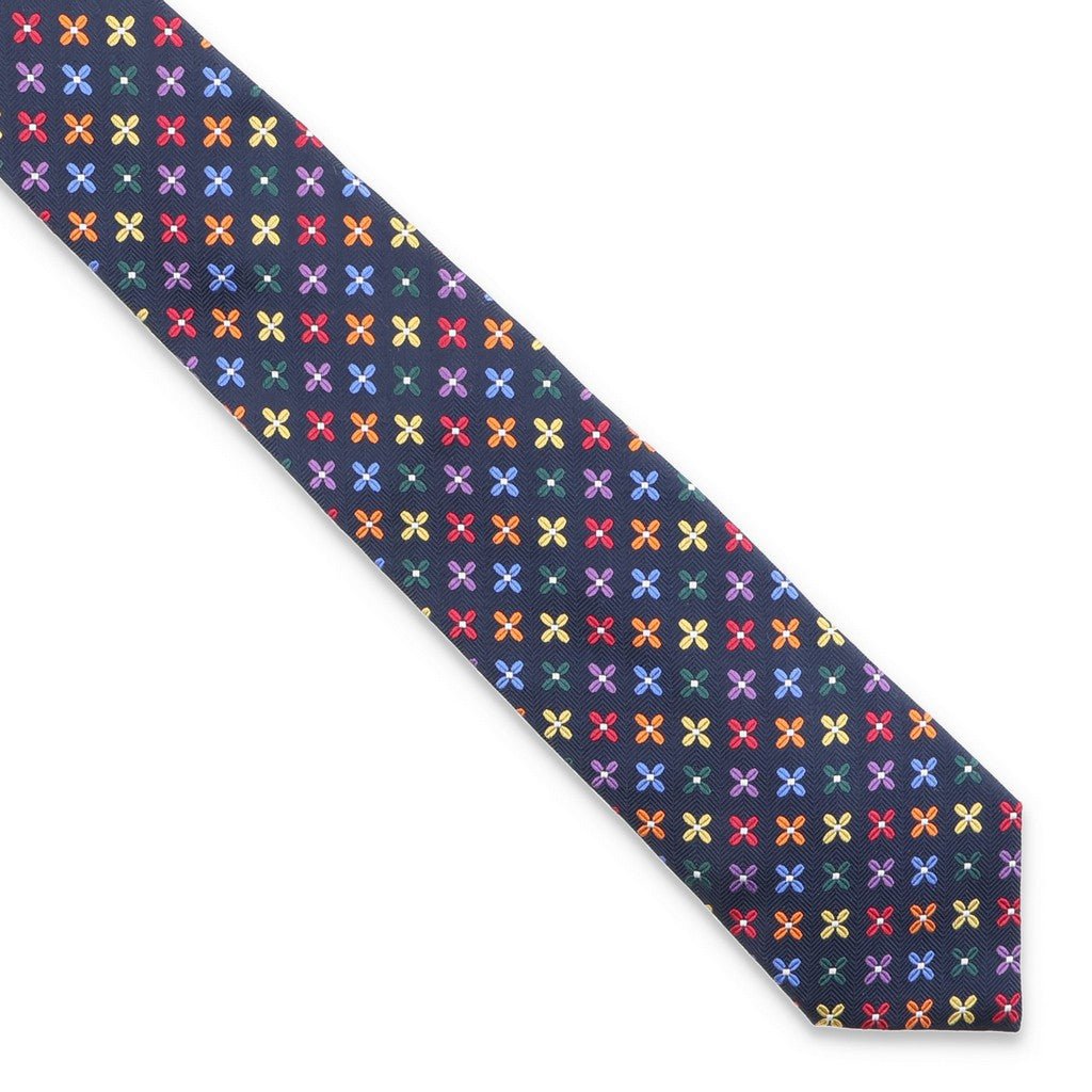 HENRY SARTORIAL X CANTINI Plain Silk Tie RAINBOW - Henry Bucks