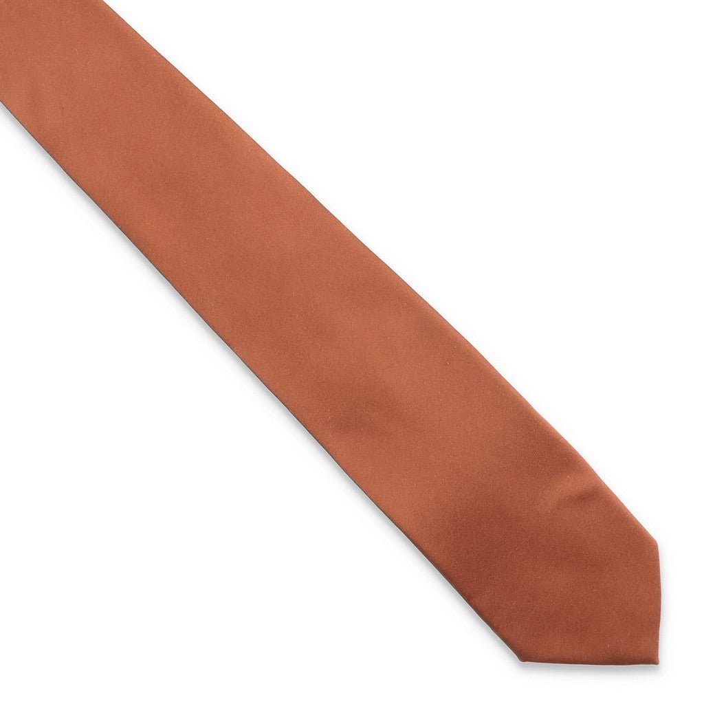 HENRY SARTORIAL X CANTINI Plain Silk Tie TOBACCO - Henry Bucks
