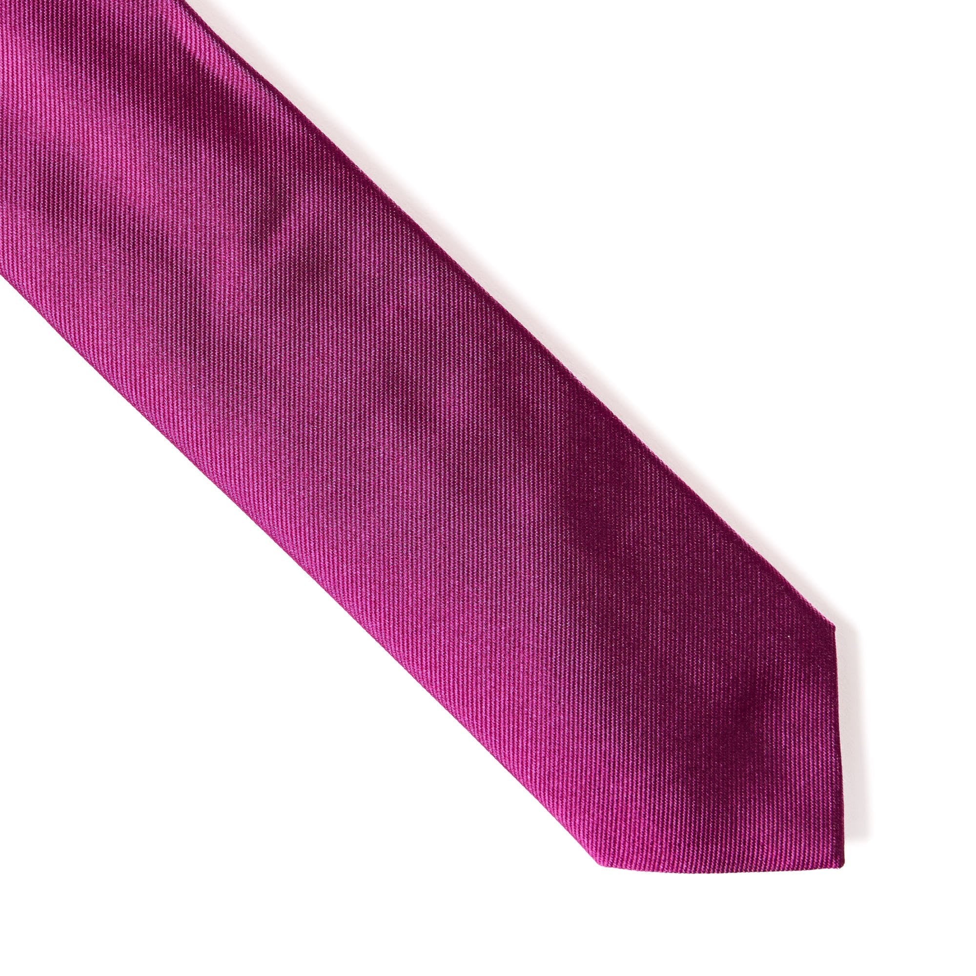 HENRY SARTORIAL X CANTINI Plain Woven Tie MAGENTA - Henry BucksTies68AW240083 - MGNTA