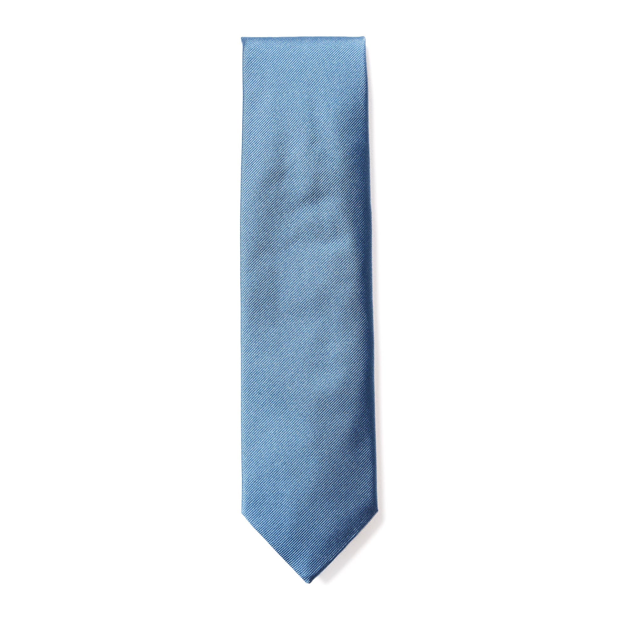 HENRY SARTORIAL X CANTINI Plain Woven Tie SKY BLUE - Henry BucksTies68AW240083 - SKYBLUE